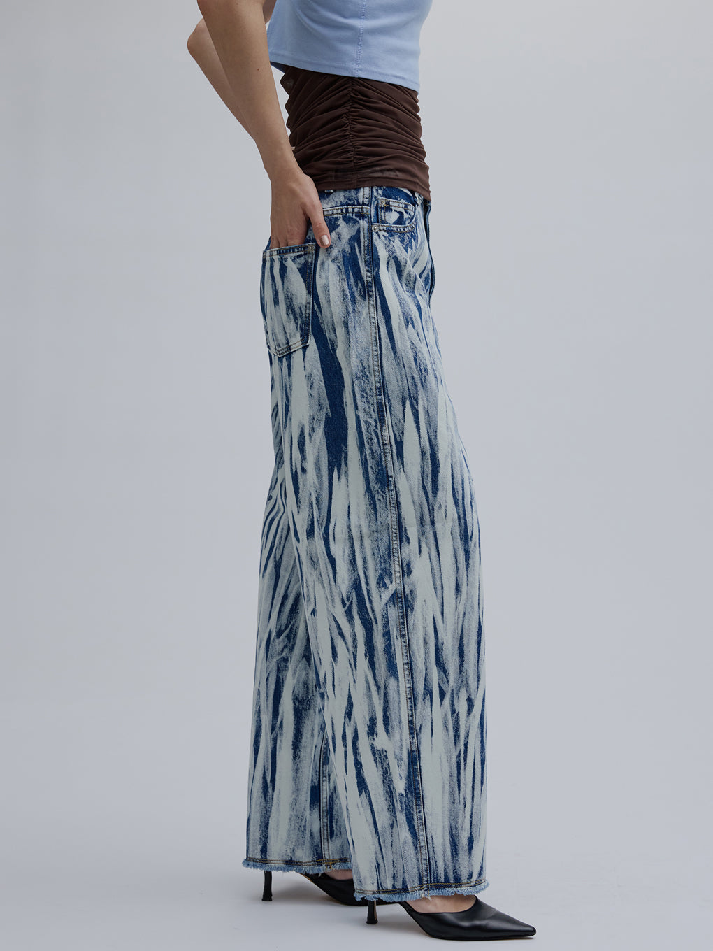 HAND BLEACH LOOSE DENIM
