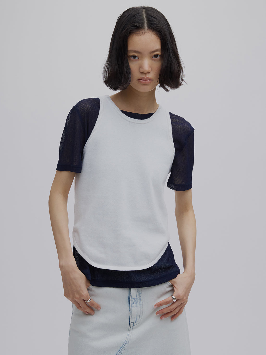 LOW BASIC COMPACT KNIT TANK TOP