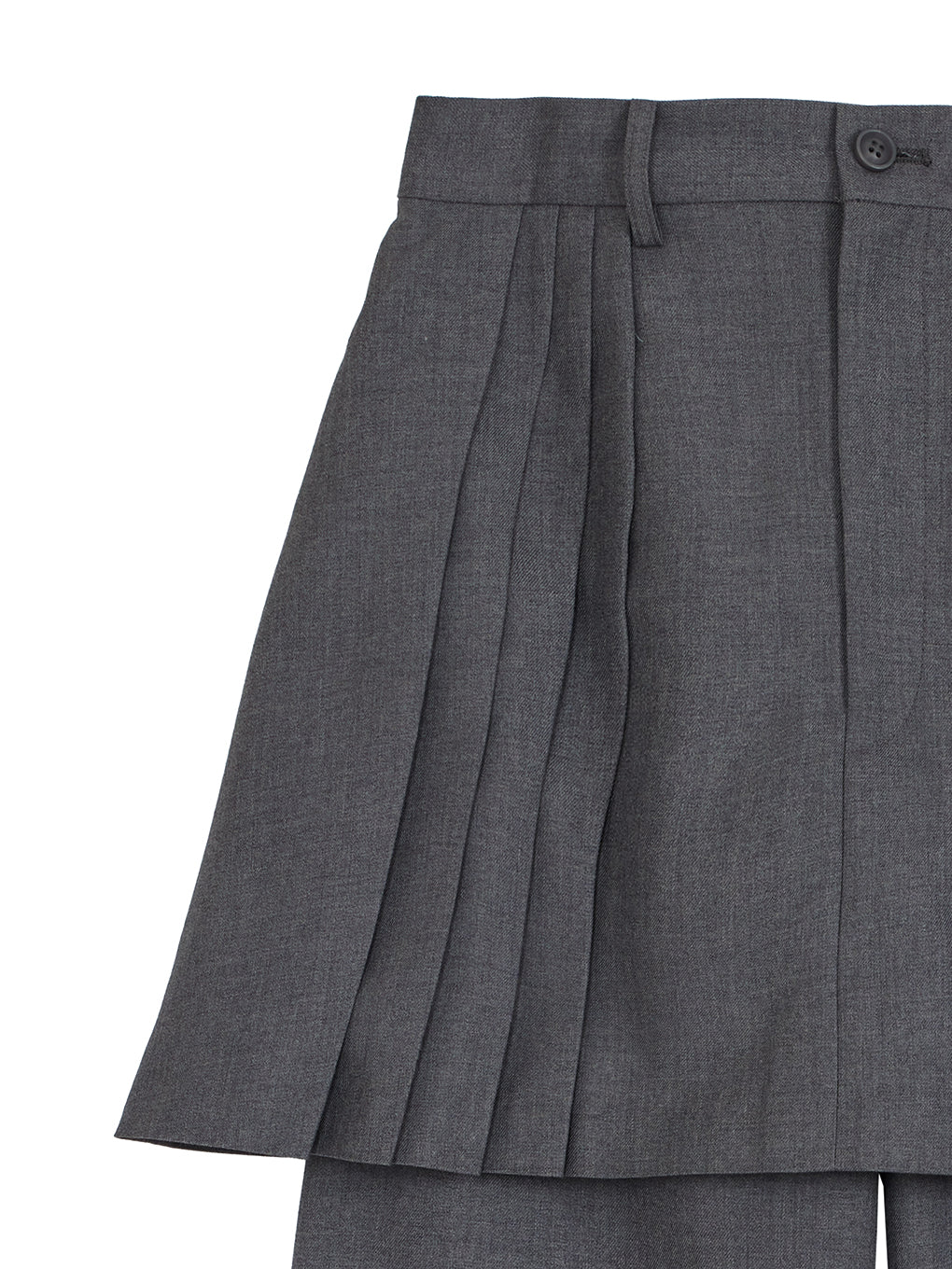 PLEATS MINI SKIRT SET PANTS