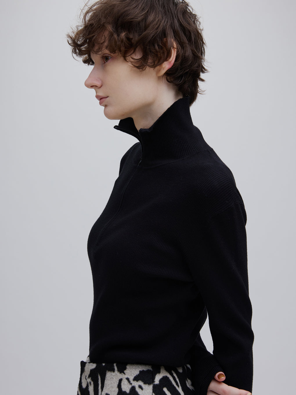 BEST TOUCH HALF ZIP KNIT TOP