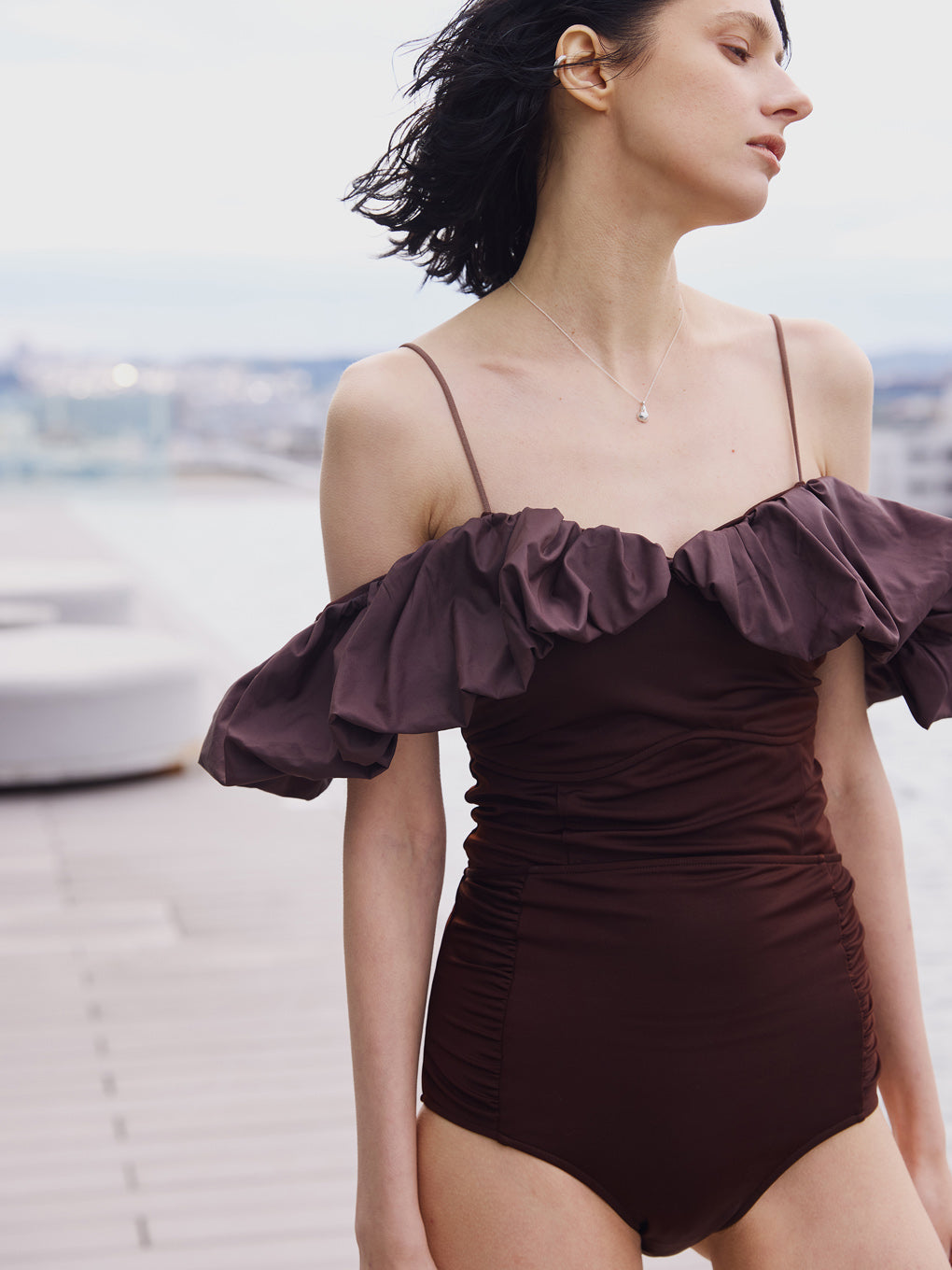 PUFF SHOULDER SWIM WEAR