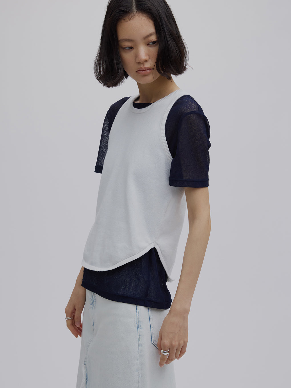 LOW BASIC COMPACT KNIT TANK TOP