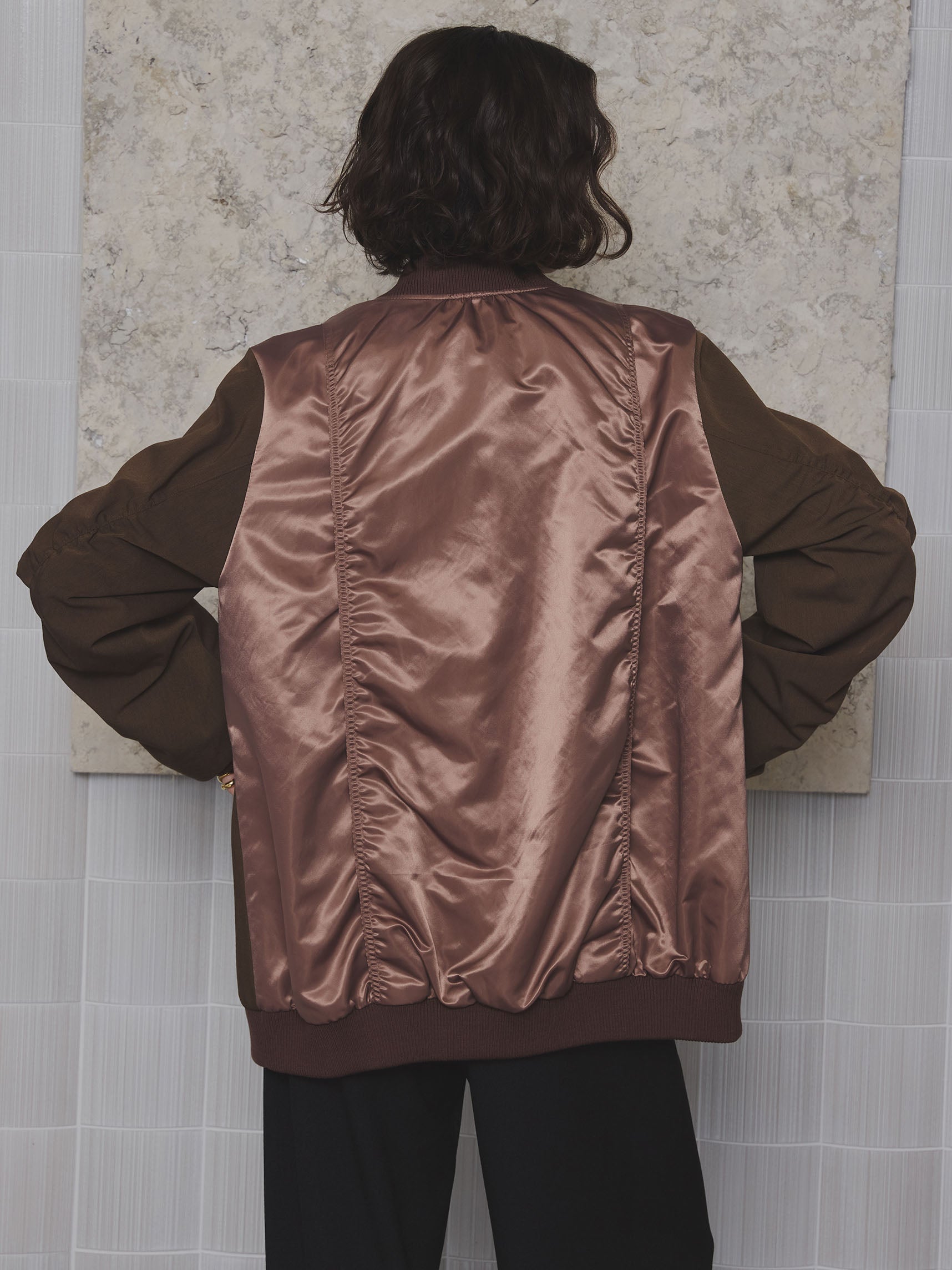 MILITARY DOCKING COLLARLESS JACKET