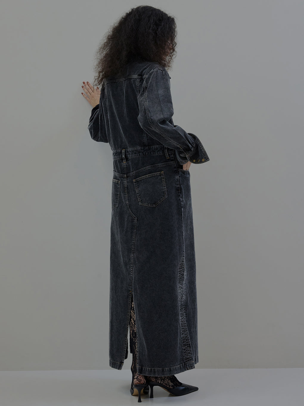 I LINE CORDUROY SHIRT DRESS