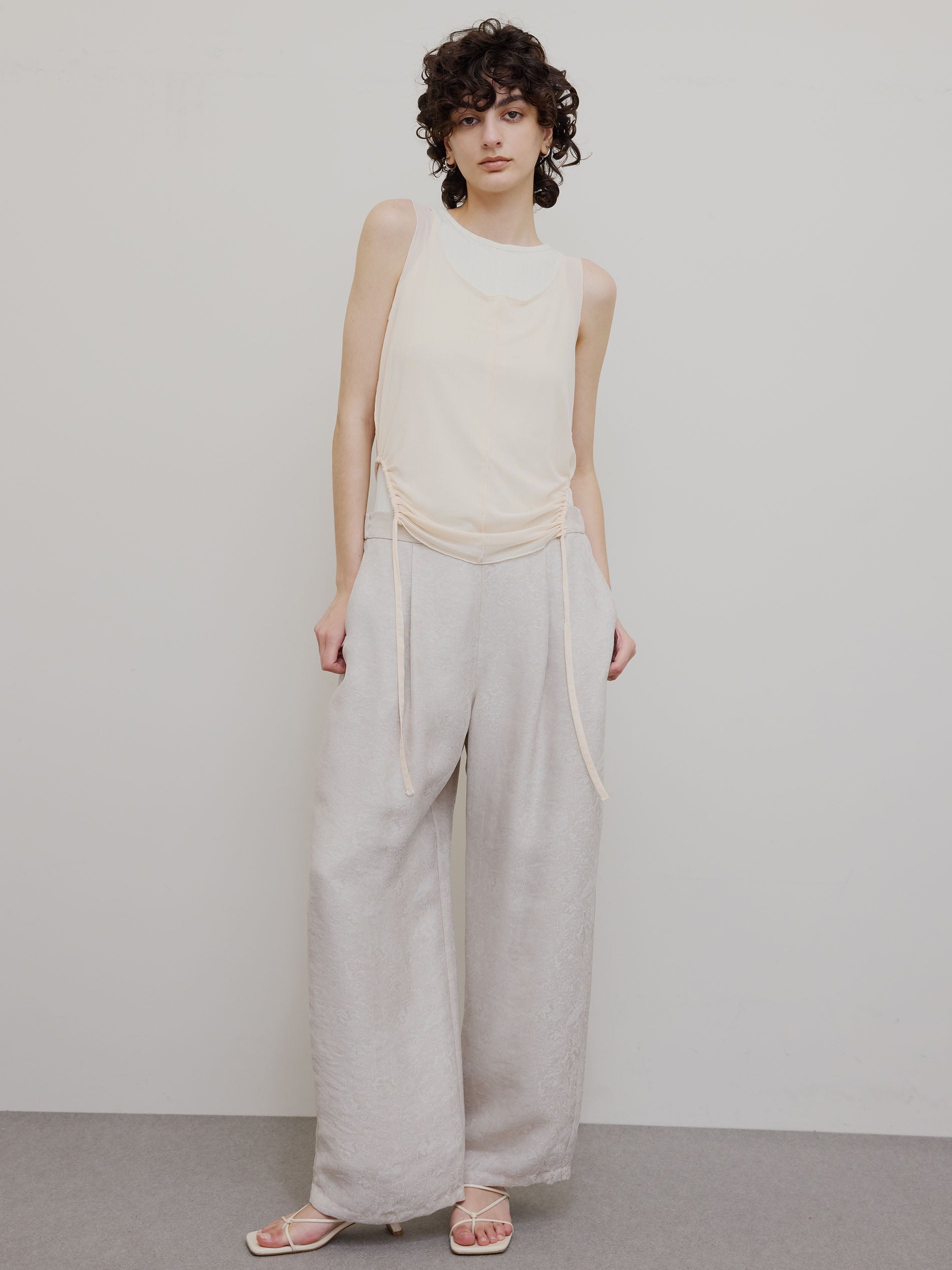 MEDI LILY JACQUARD STRAIGHT PANTS