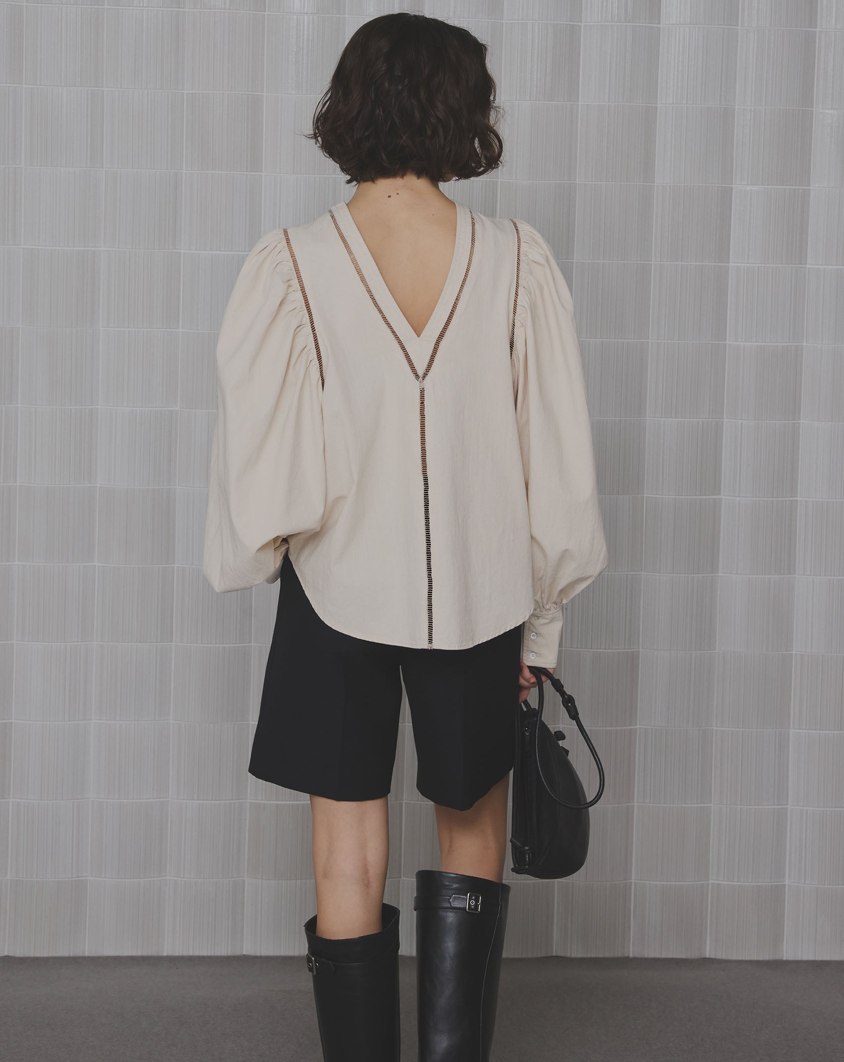 PUFF EMBROIDARY LACE BLOUSE