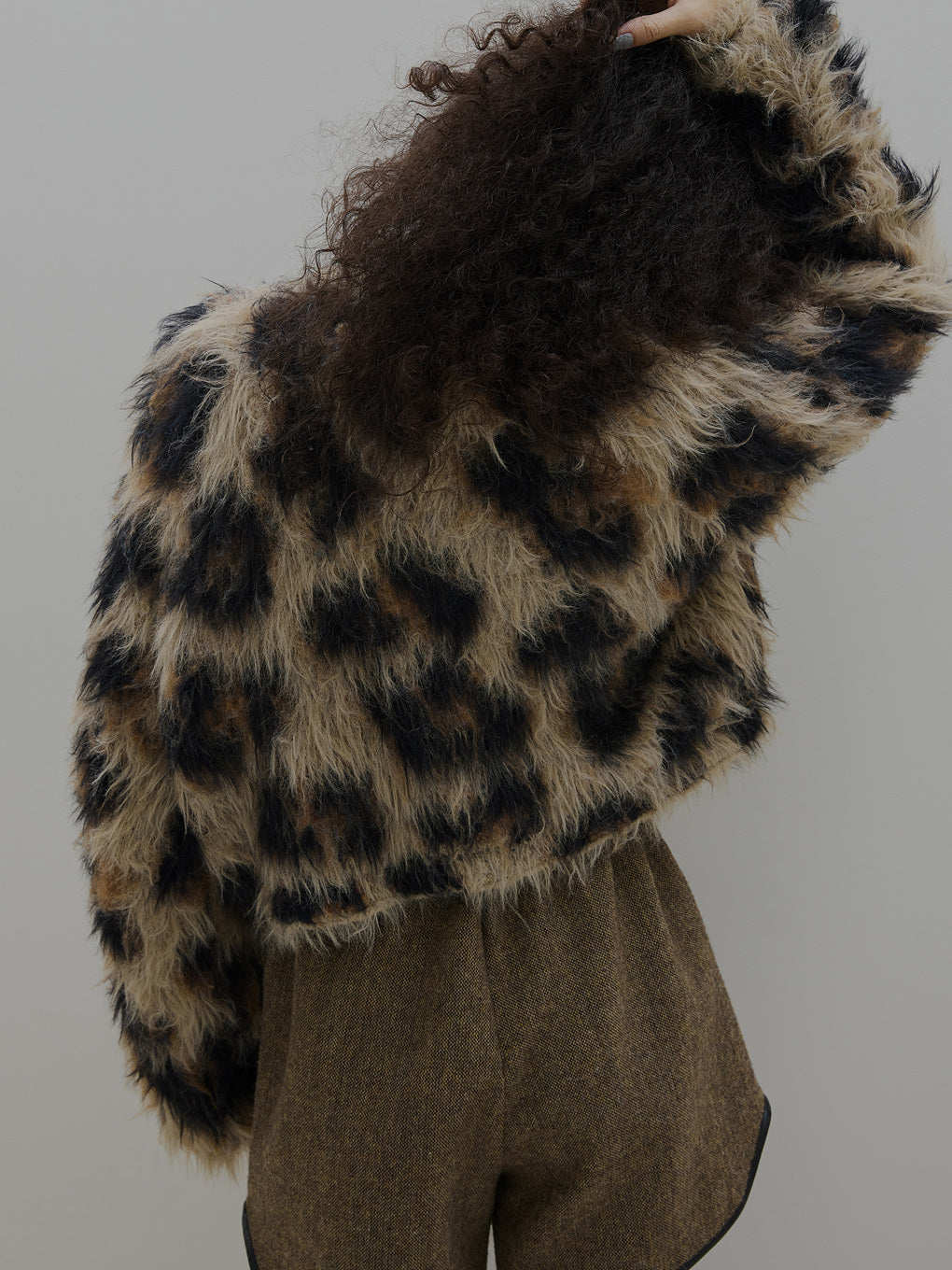ANIMAL SHAGGY KNIT CARDIGAN