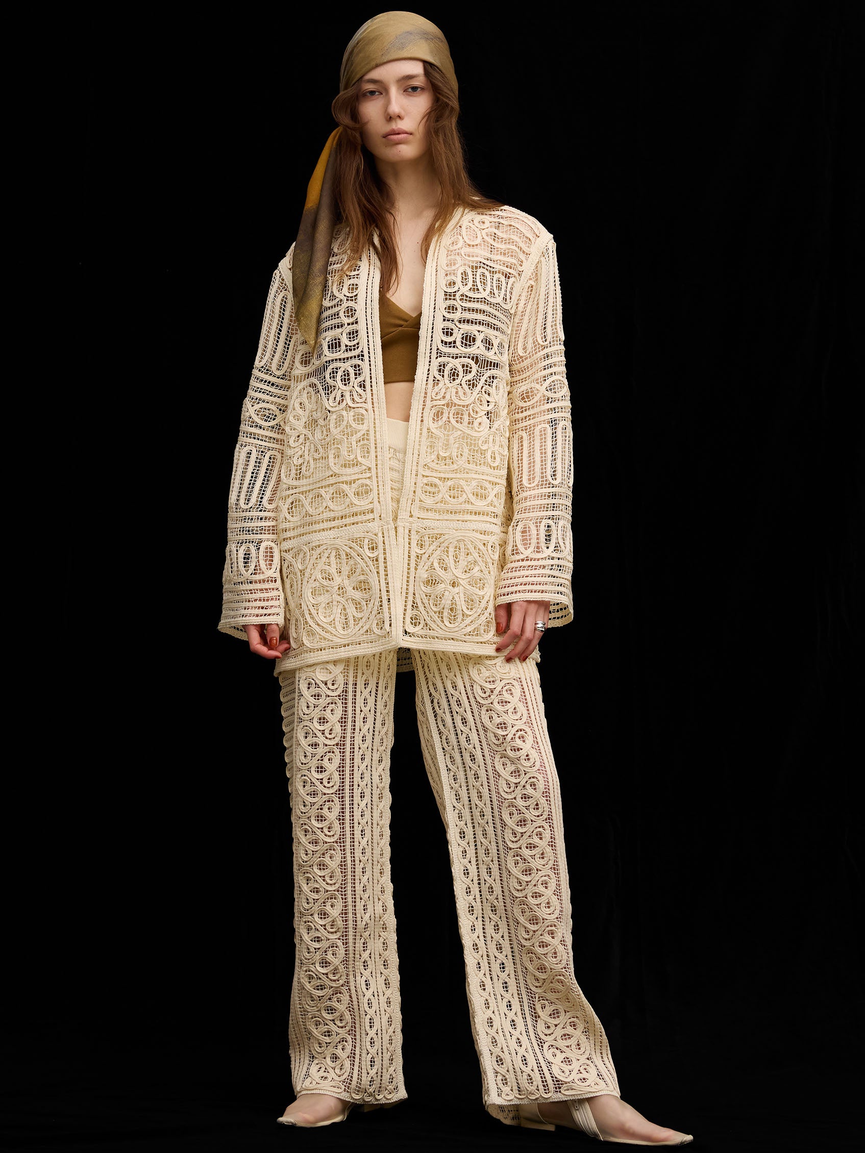 BATTEN LACE LIKE KNIT JACKET