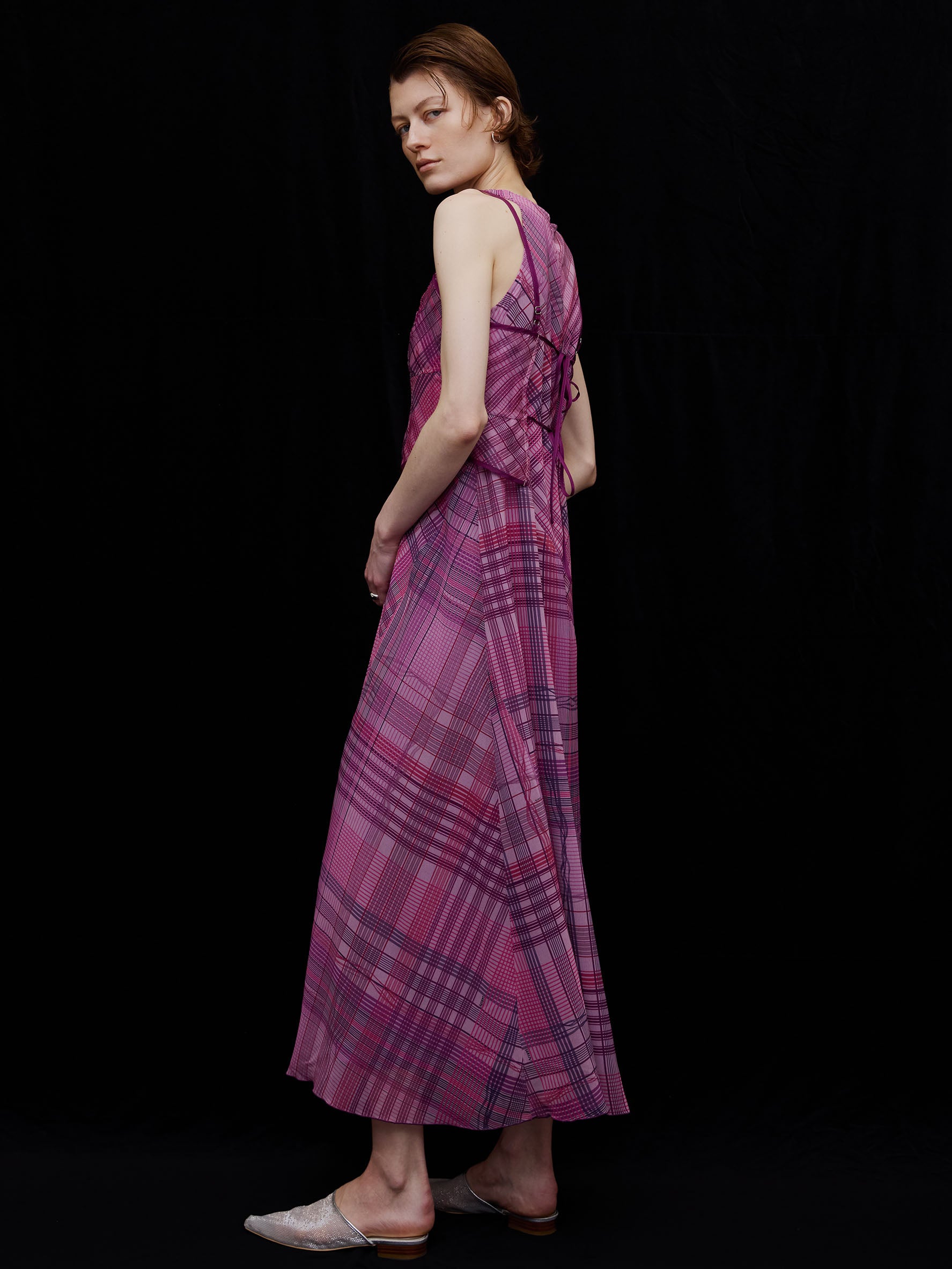 MEDI STRAIN CHECK DRESS