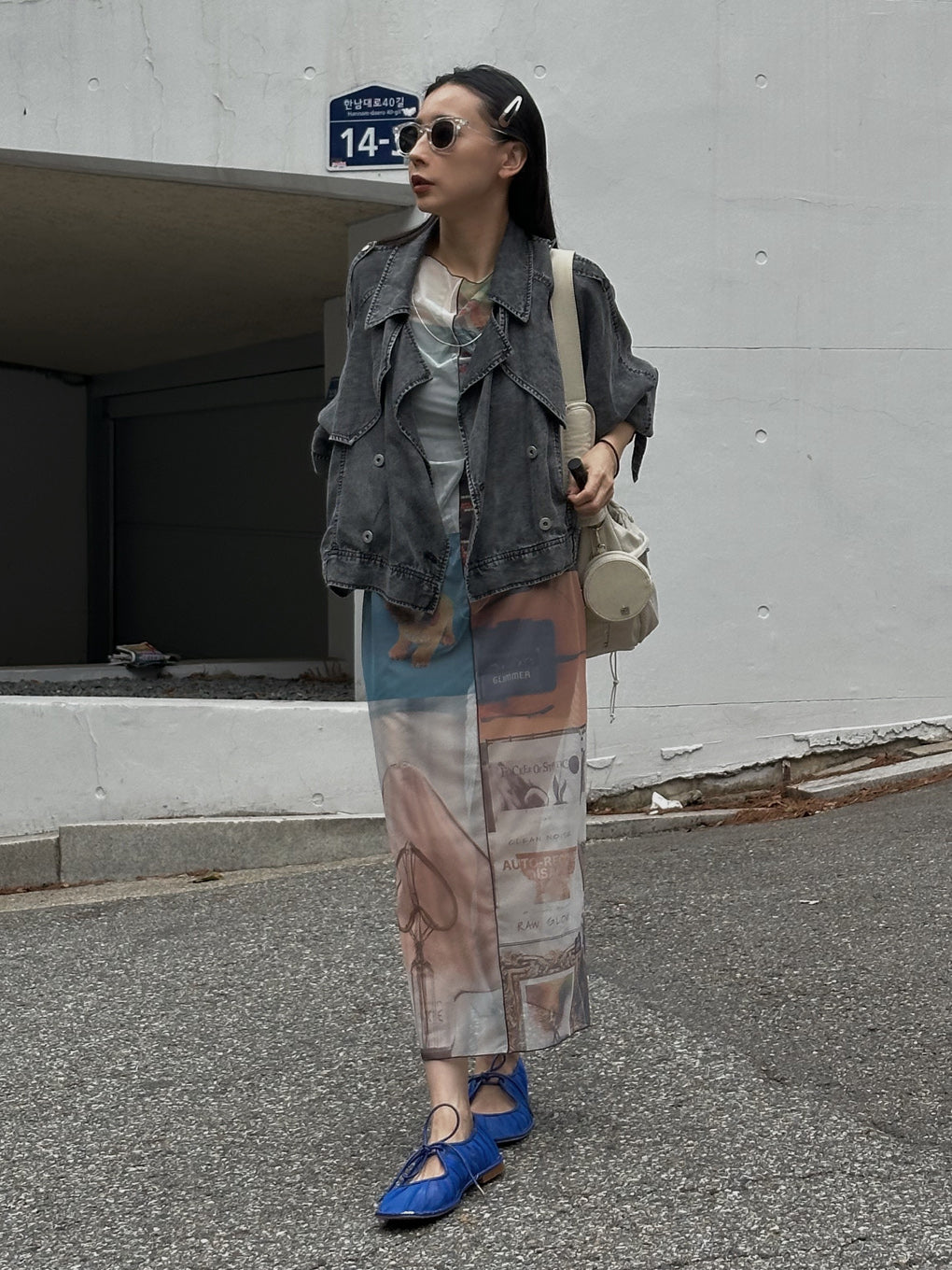 TENCEL DENIM SHORT TRENCH COAT