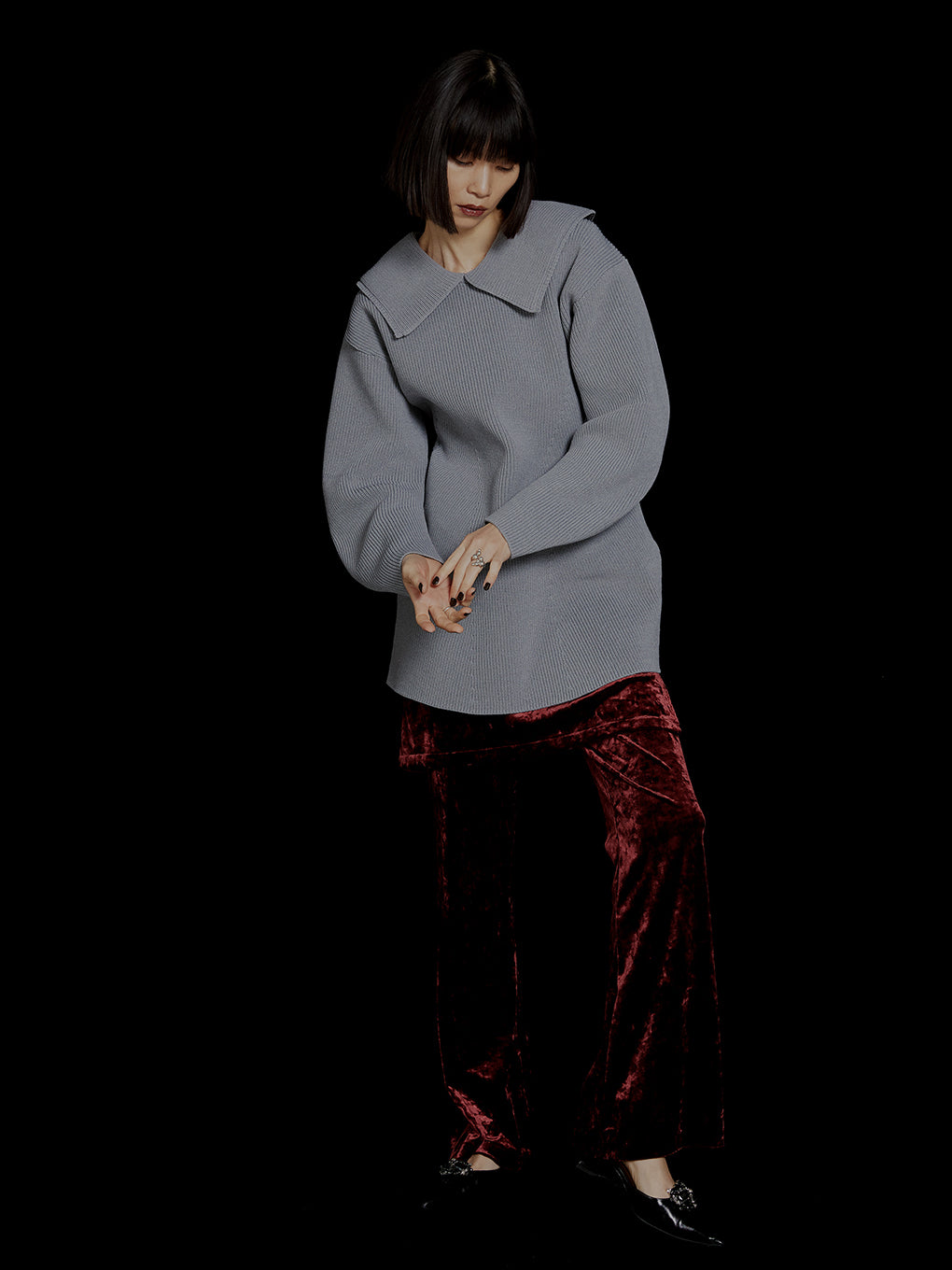 CRASH VELOUR WRAP SKIRT WITH PANTS