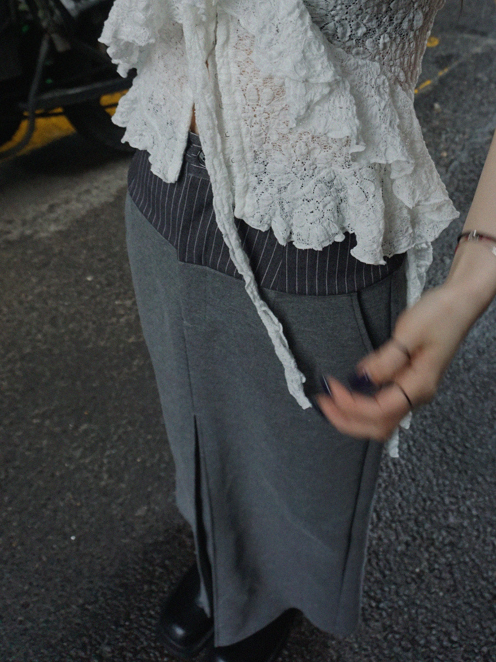 BONBOM×Ameri BONDING PENCIL SKIRT