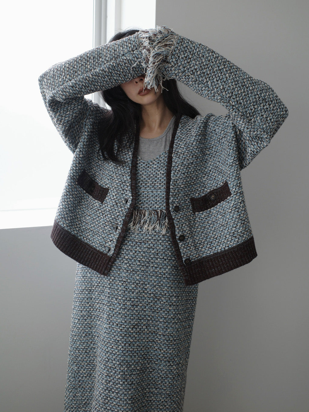 UND TWEED SHORT KNIT CARDIGAN