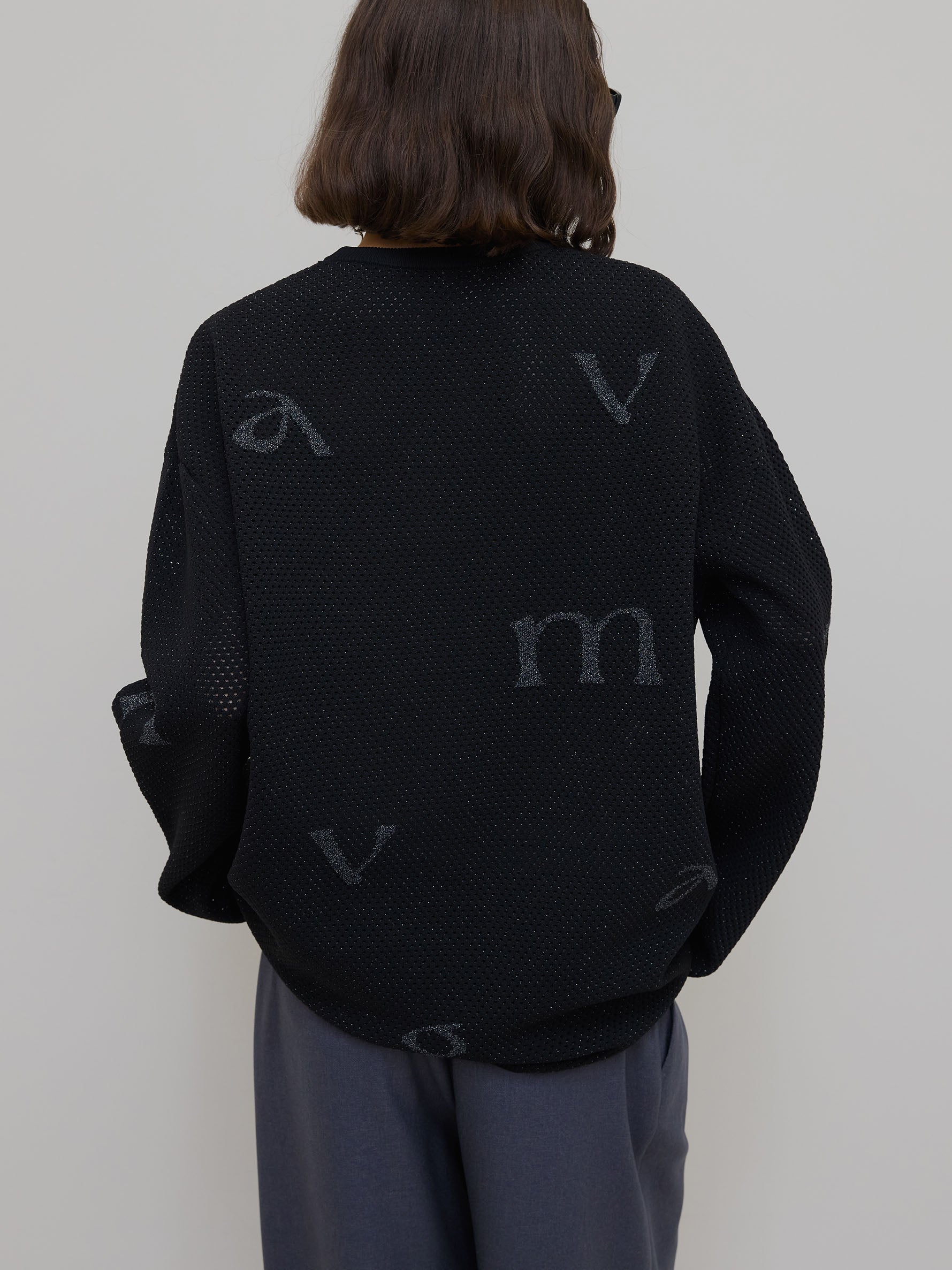 DISPERSE LOGO KNIT TOP