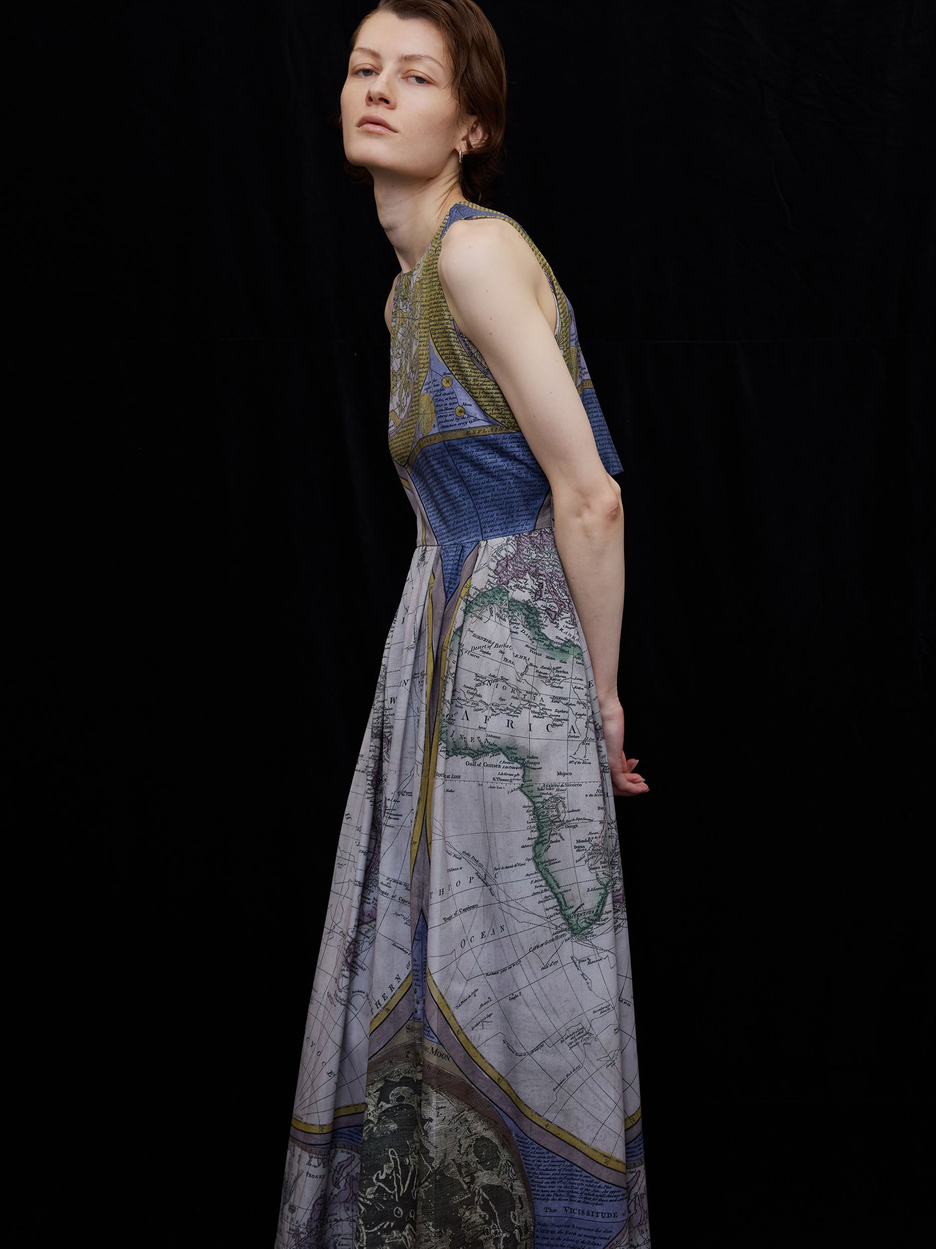 CARTOGRAPHIC PATTERN DRESS