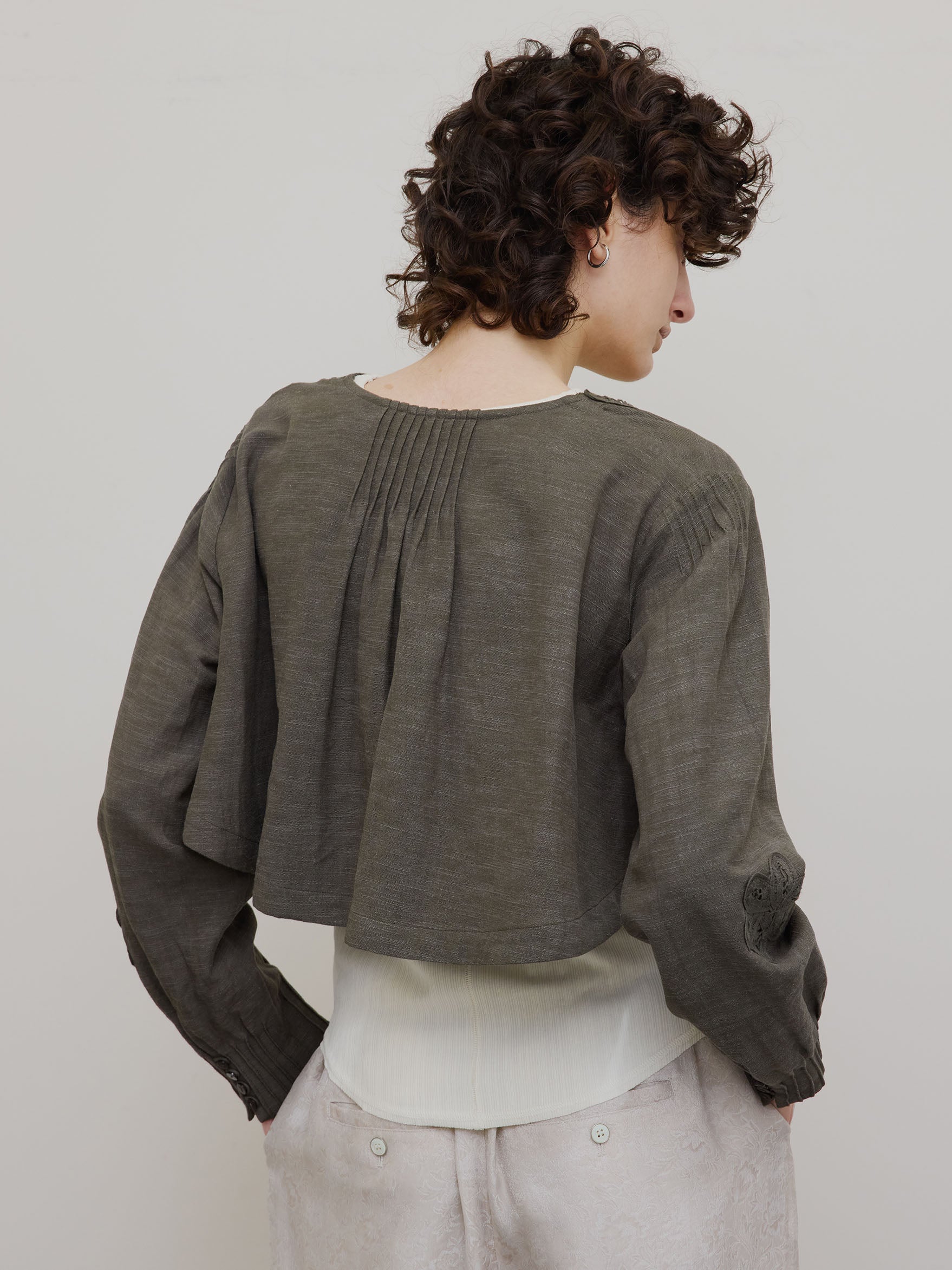 MEDI BATTEN LACE BOLERO BLOUSE