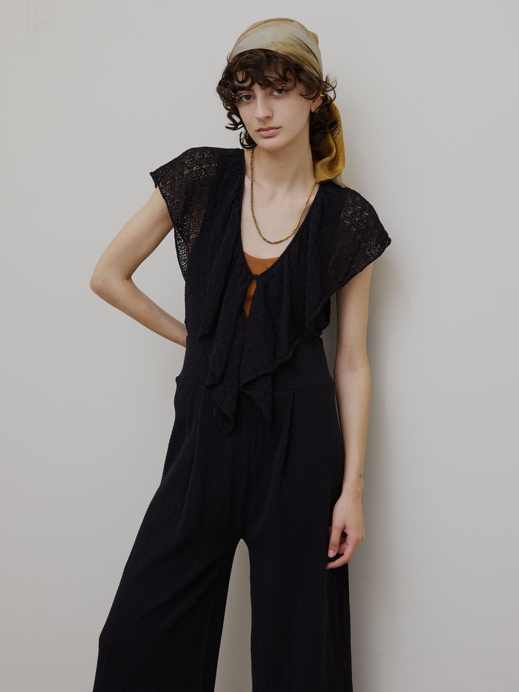MEDI RUFFLE KNIT ROMPERS
