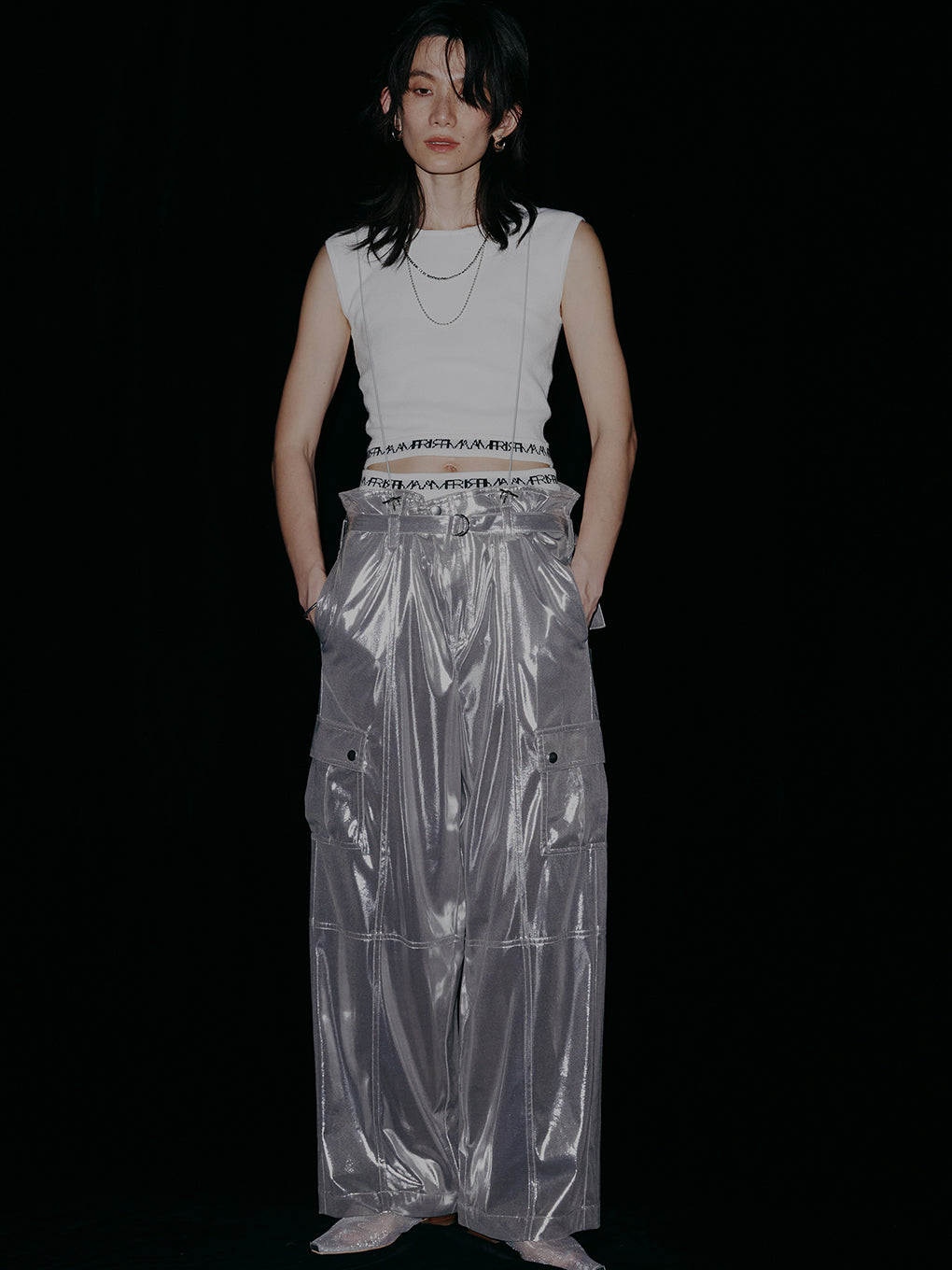 MEDI 2WAY SUSPENDER WIDE PANTS