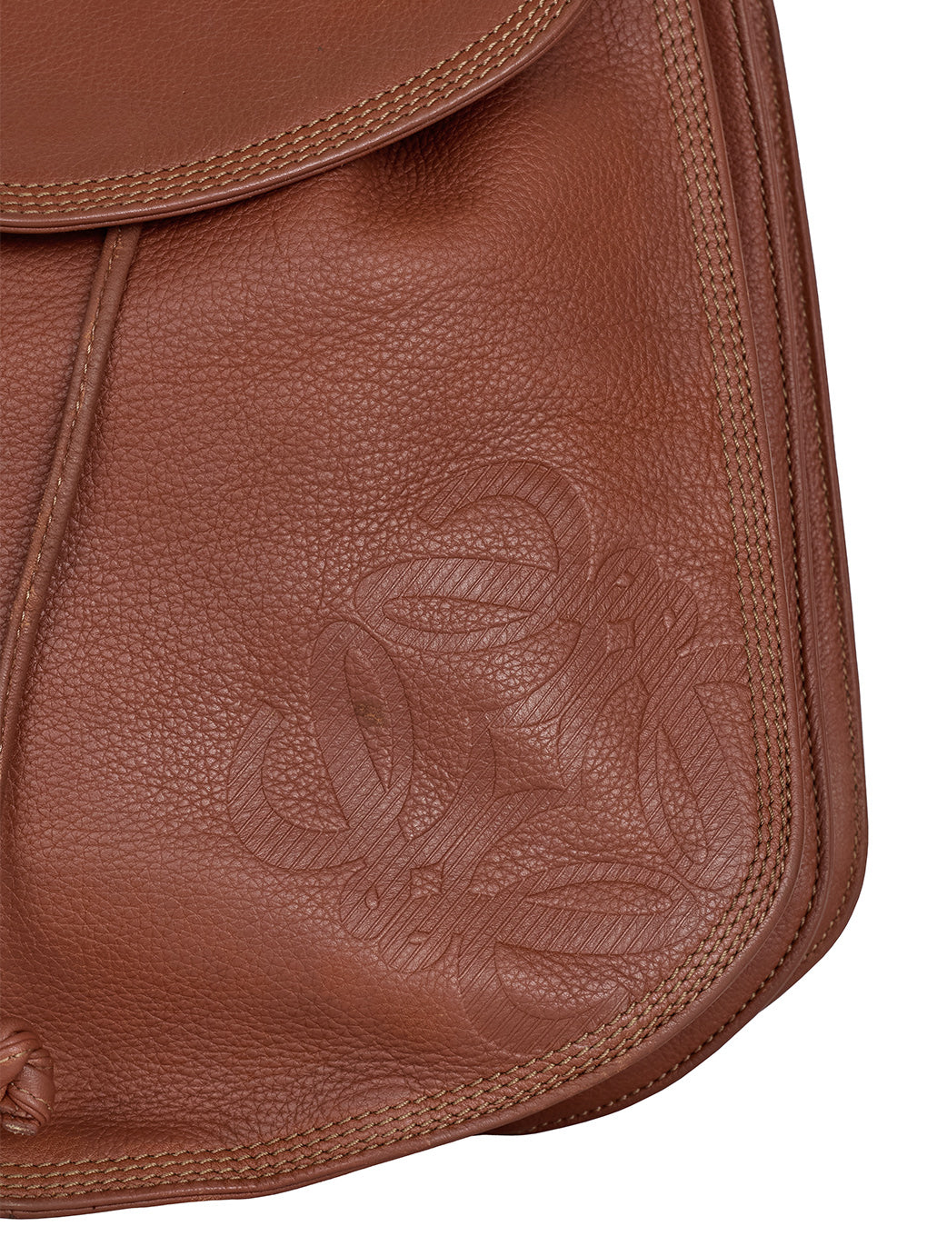 LOEWEアナグラムナッパレザーフラップバッグ