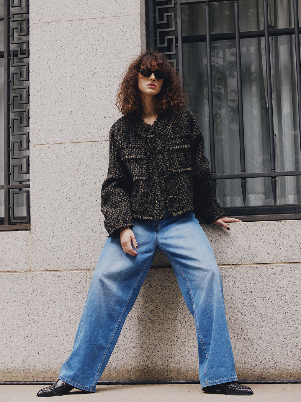 TWEED FRINGE SHORT JACKET