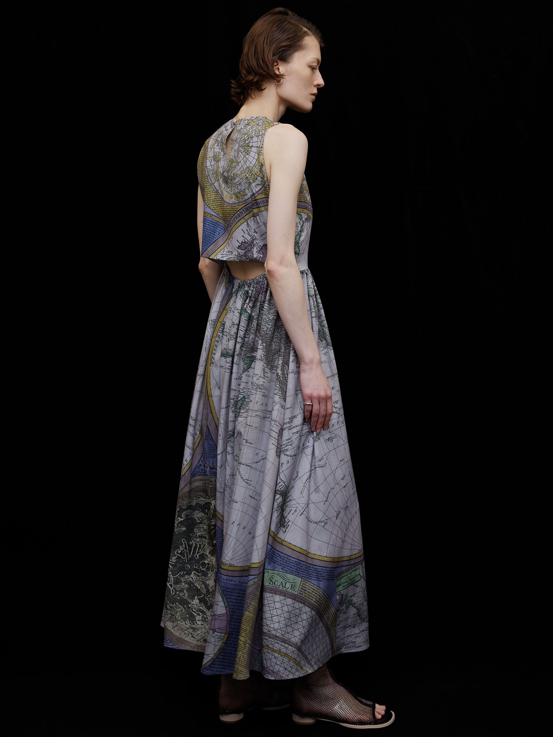 CARTOGRAPHIC PATTERN DRESS