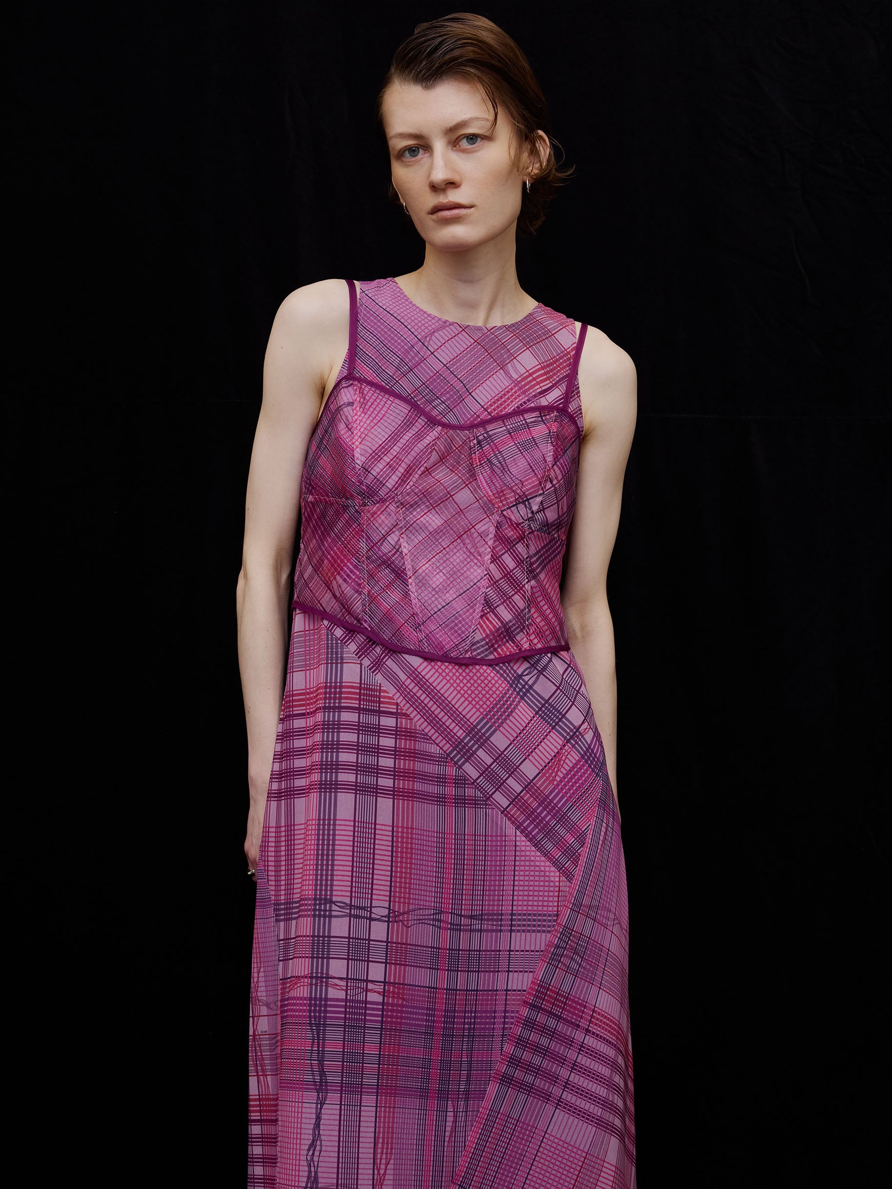 MEDI STRAIN CHECK DRESS