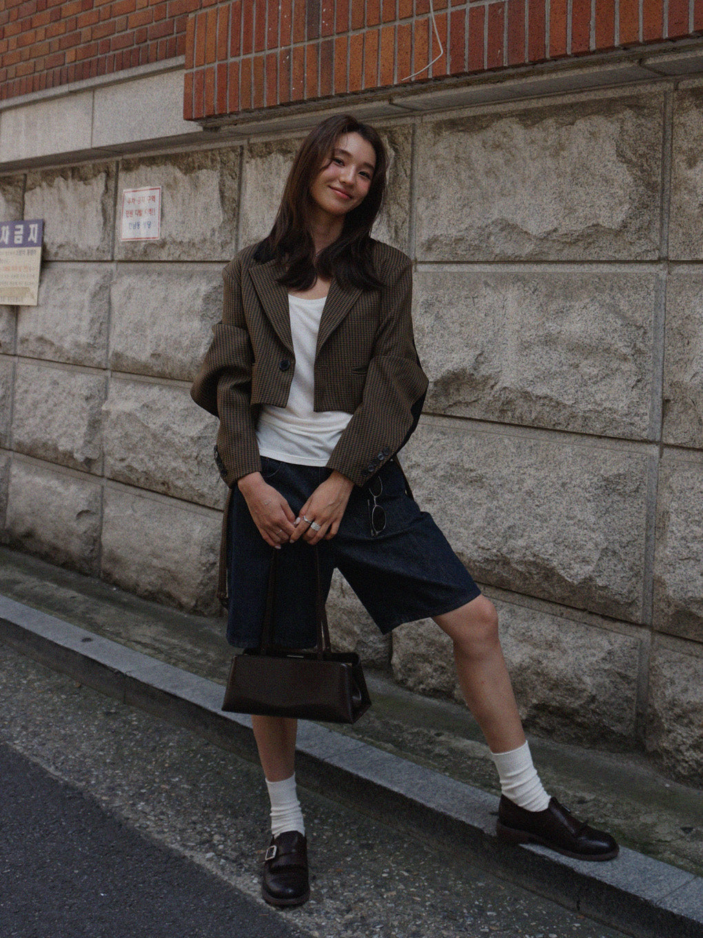 BONBOM×Ameri HOUNDSTOOTH GARTER JACKET