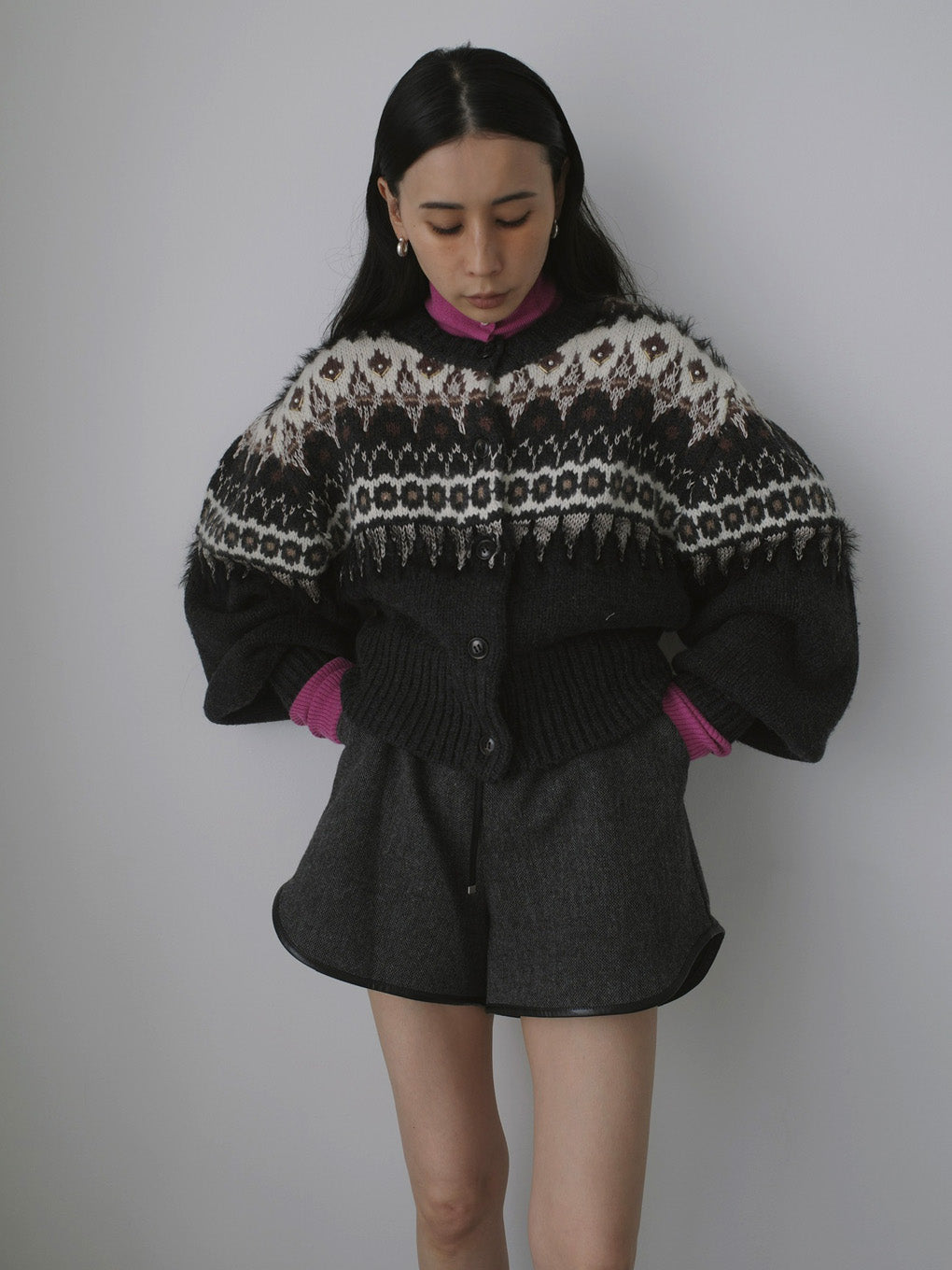 UND 2WAY LADY NORDIC KNIT CARDIGAN