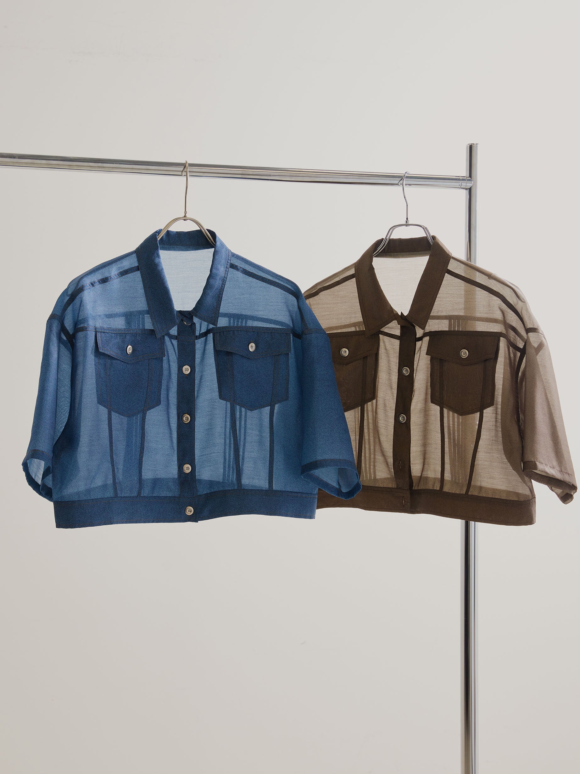 DENIM LIKE PRINT SHIRT