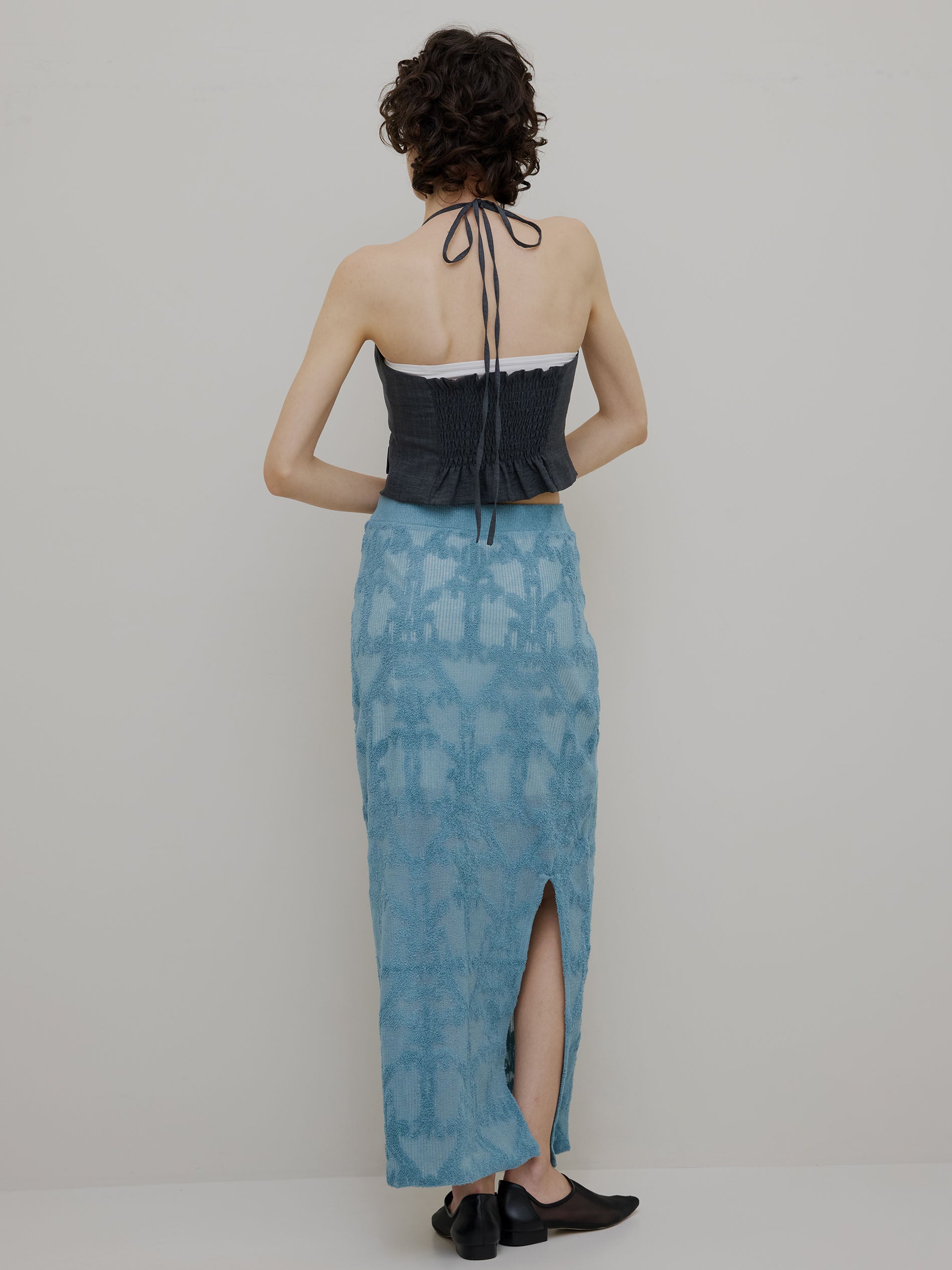 DAMASK KNIT JACQUARD SKIRT