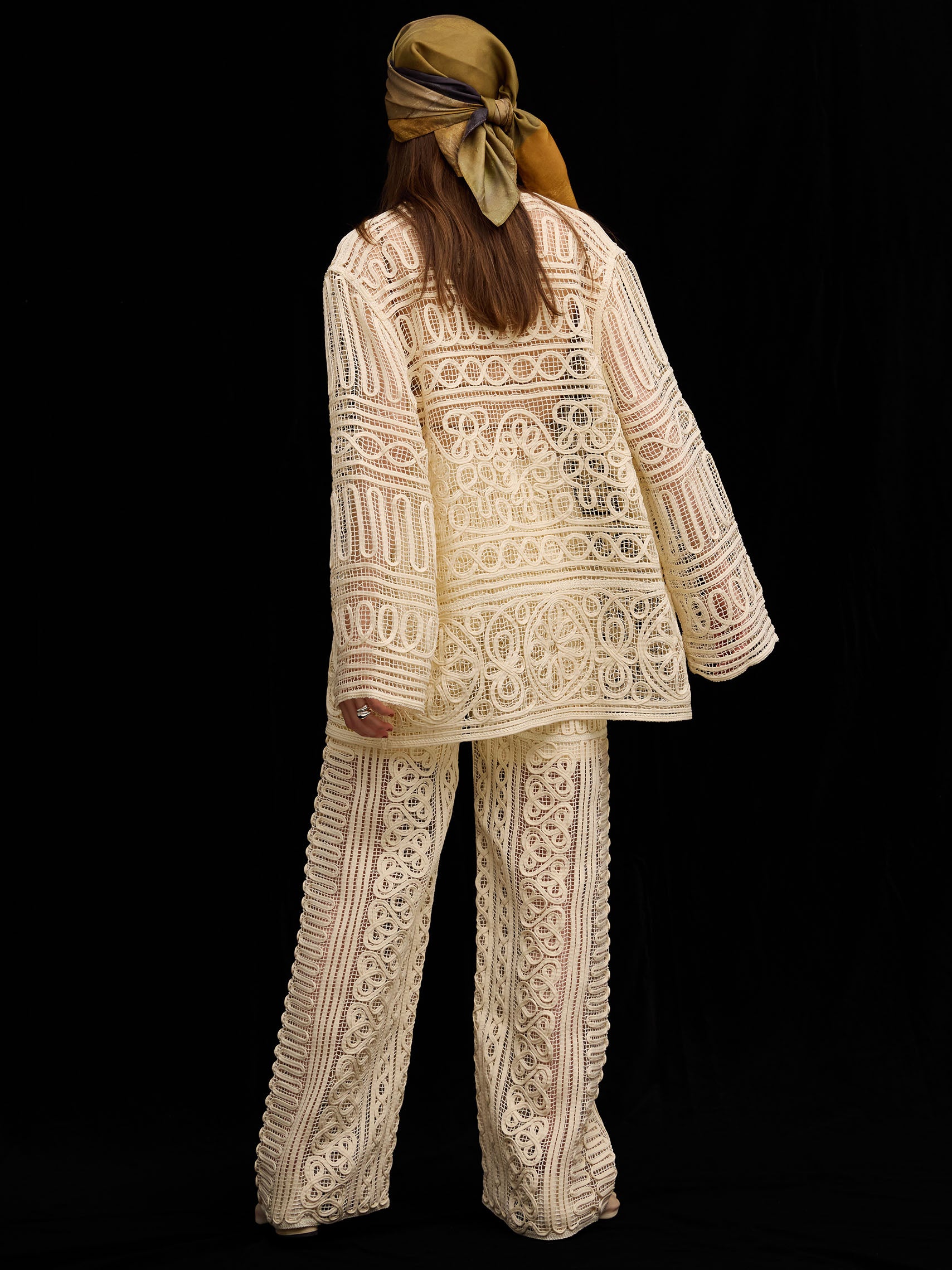 BATTEN LACE LIKE KNIT JACKET