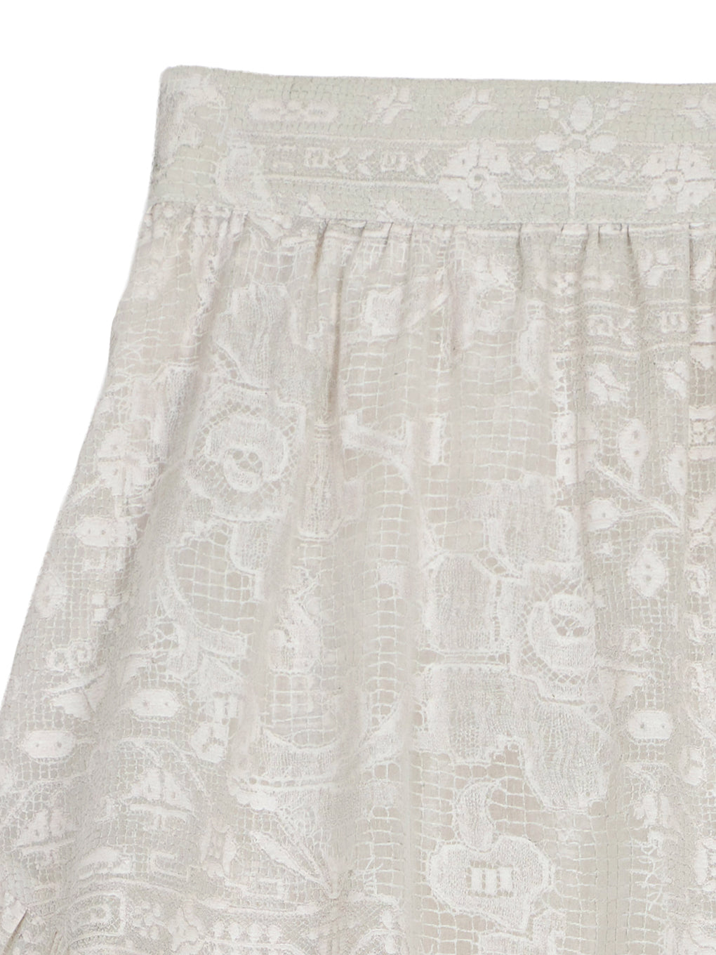 MEDI TROMPE L’OEIL RUFFLE SLIT SKIRT
