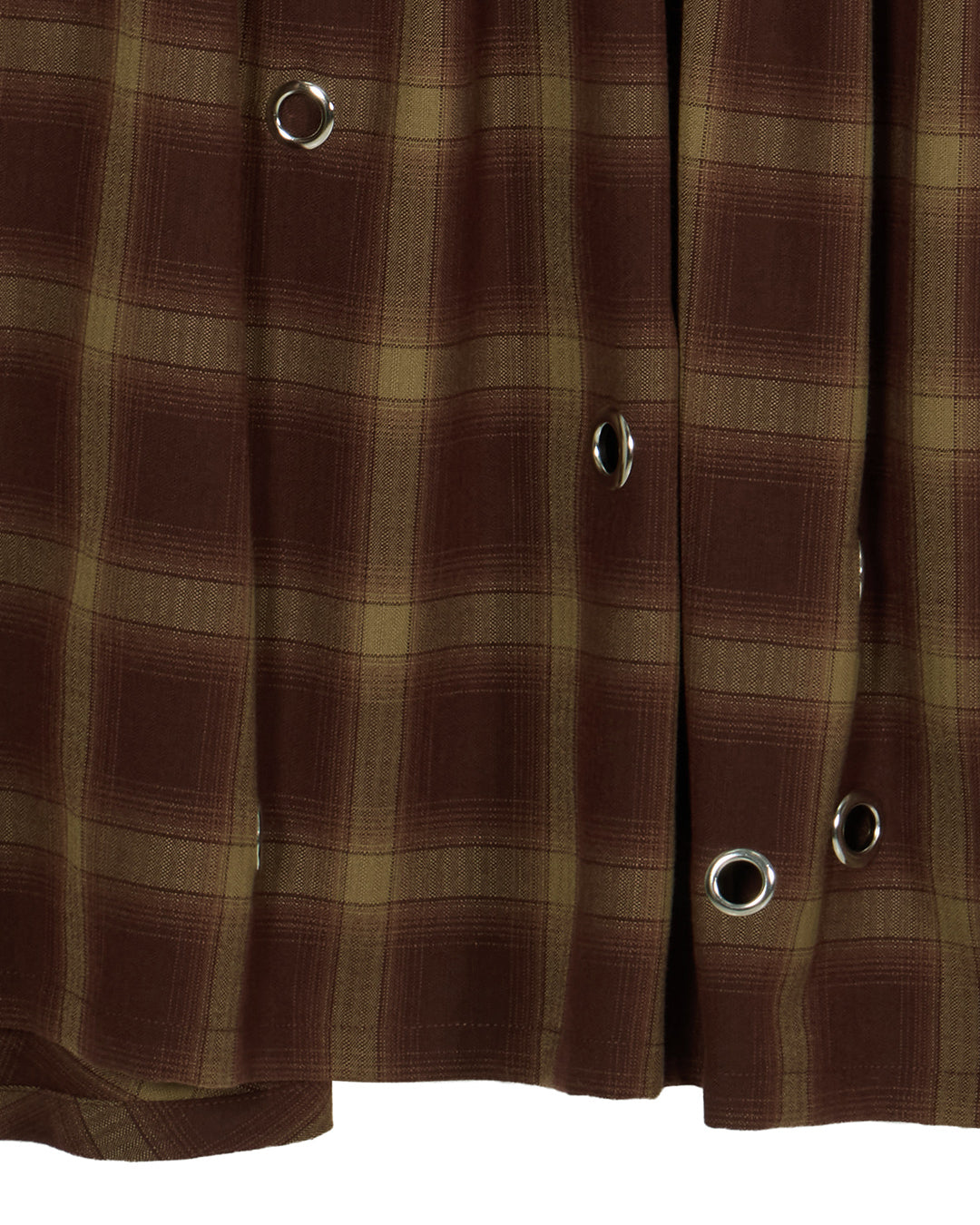 CHECK EYELET SEMI FLARE SKIRT