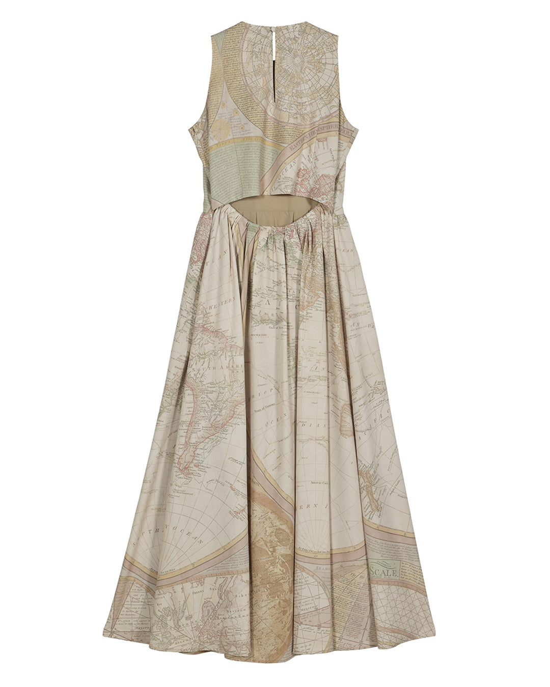 CARTOGRAPHIC PATTERN DRESS