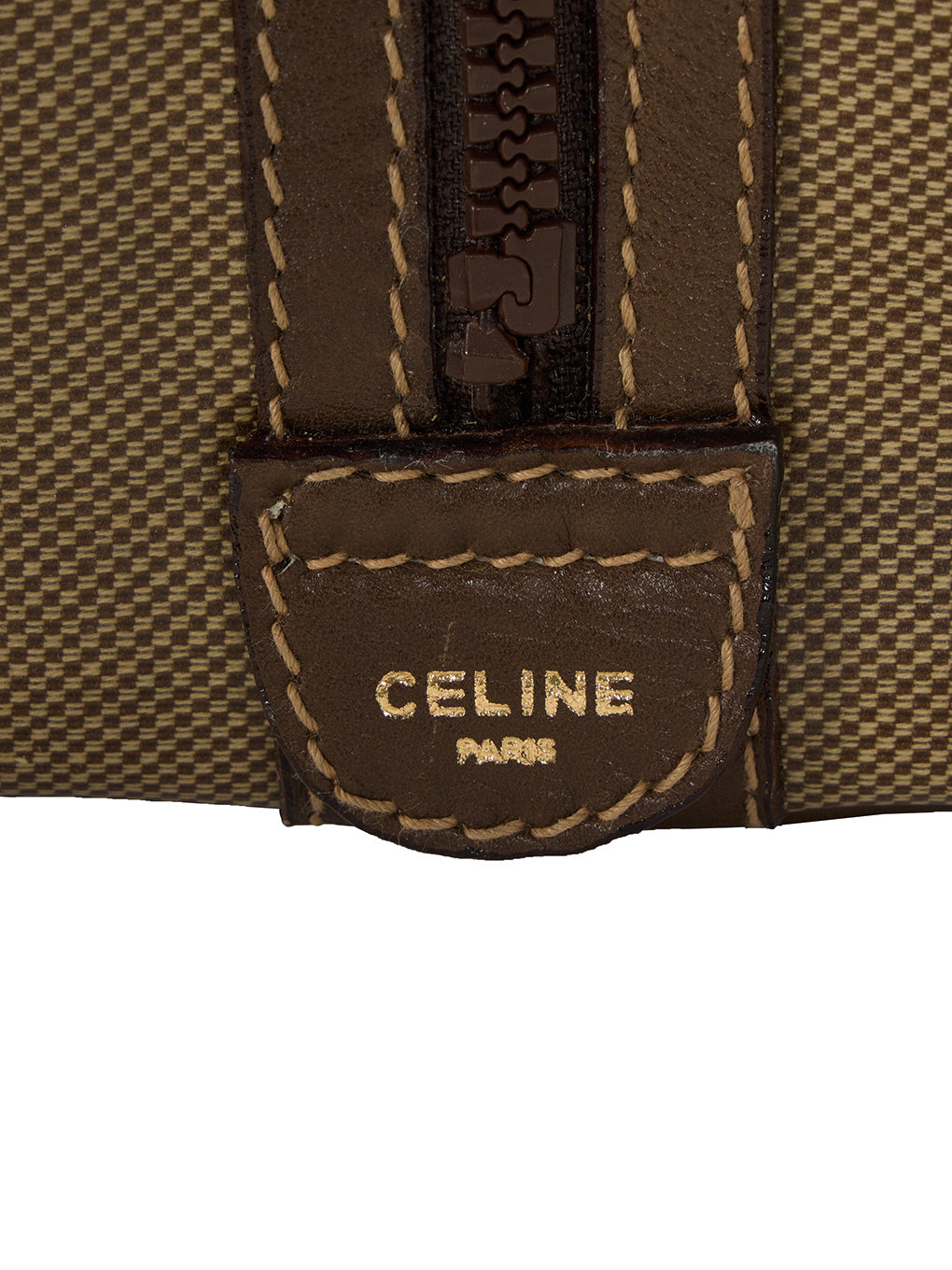 CELINE ブラゾン刻印ボストンバッグ