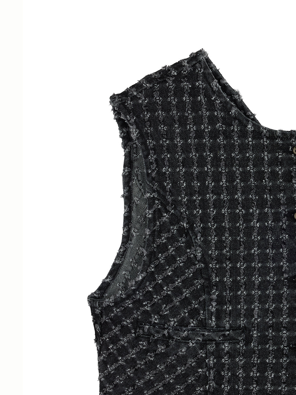 CHECK PROCESSING DENIM VEST
