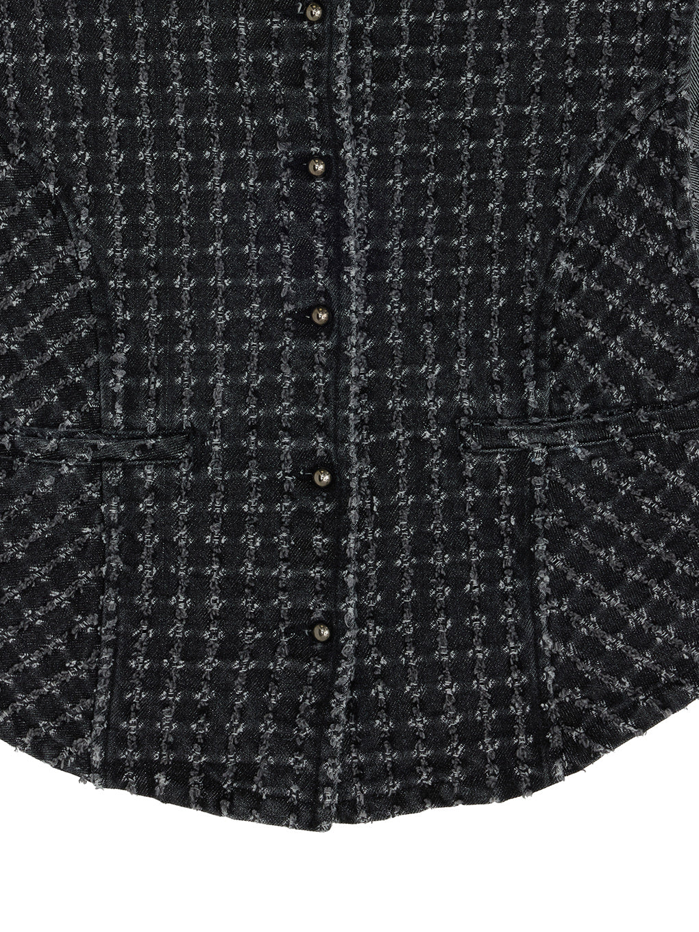 CHECK PROCESSING DENIM VEST