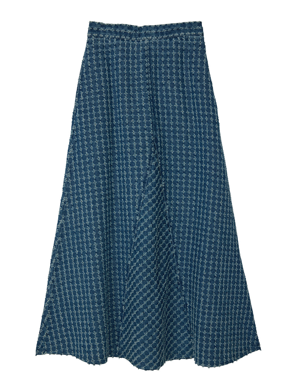 CHECK PROCESSING DENIM SKIRT