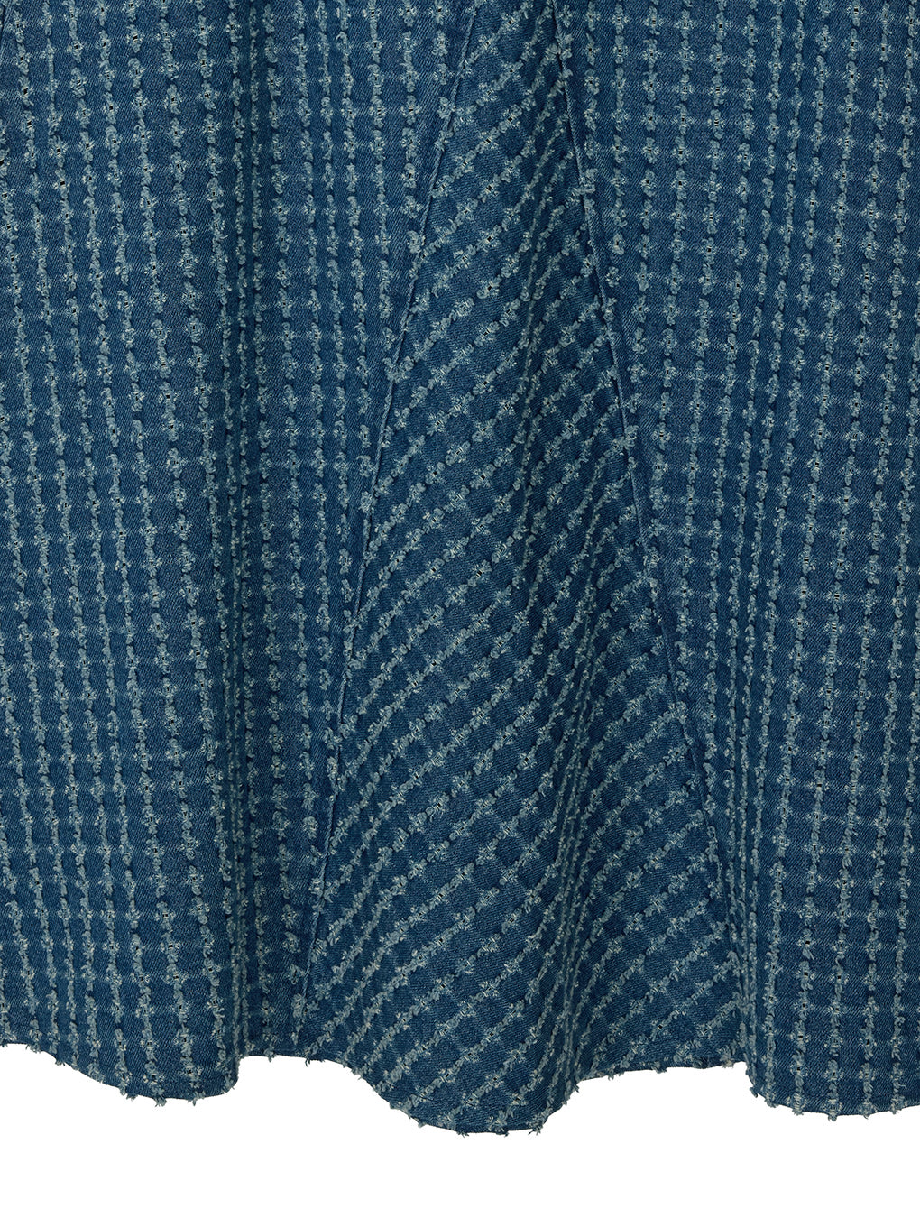CHECK PROCESSING DENIM SKIRT