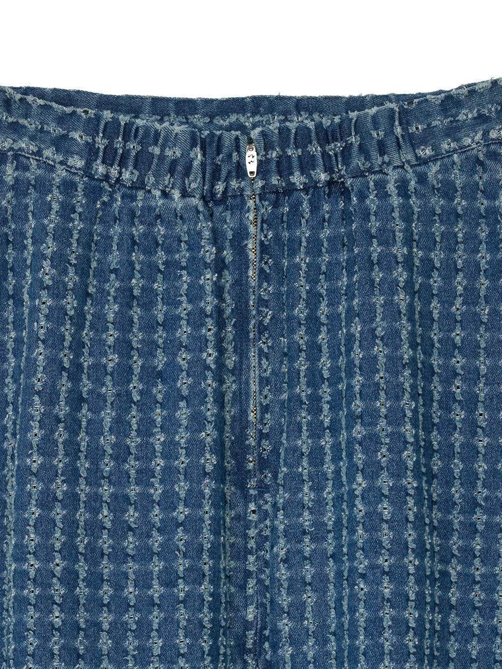 CHECK PROCESSING DENIM SKIRT