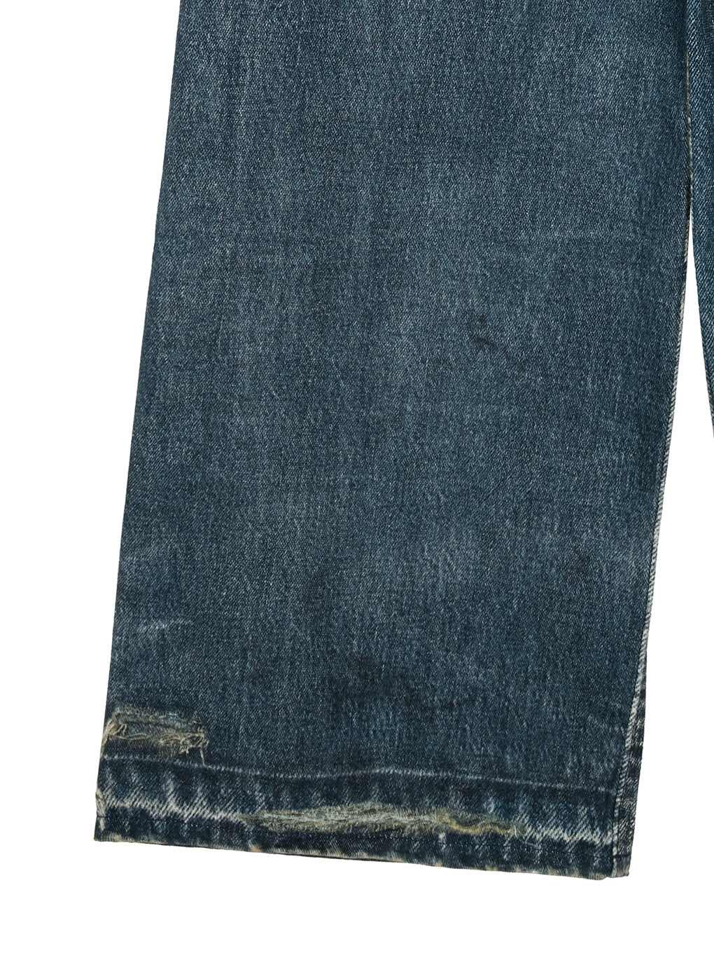 FAKE DENIM DOUBLE WAIST PANTS