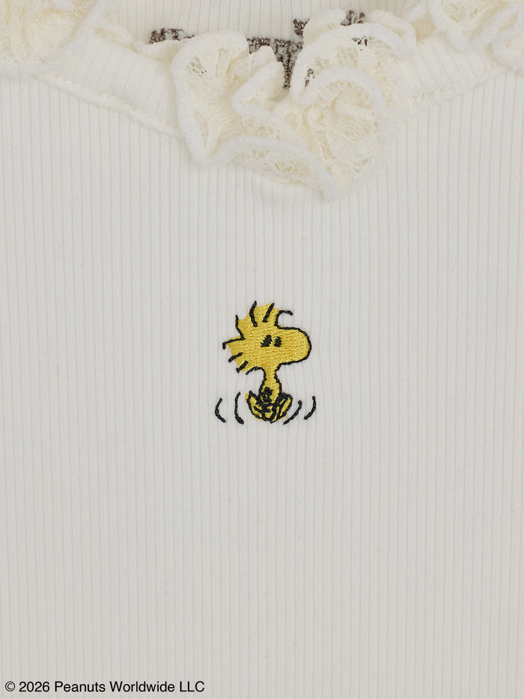 VINTAGE PEANUTS TWIST FRILL RIB CUT CAMI