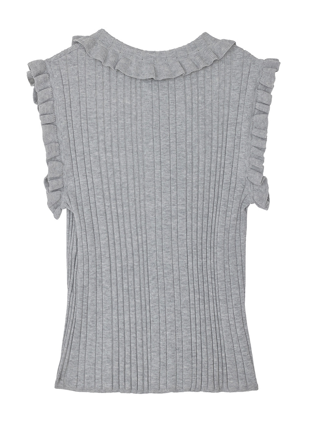 COMPACT FRILL COLLAR KNIT