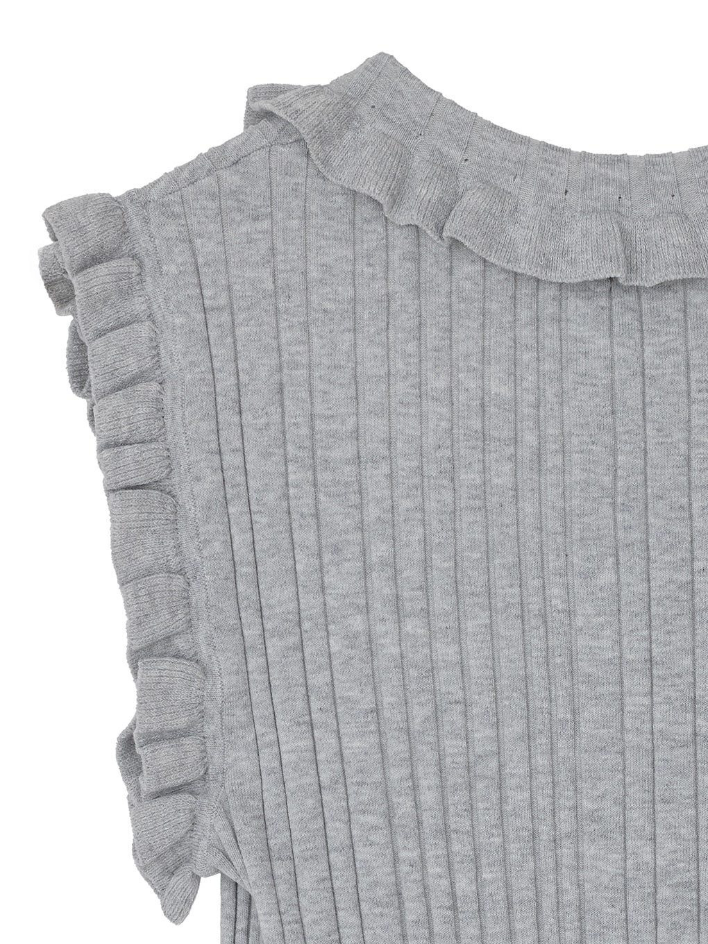 COMPACT FRILL COLLAR KNIT
