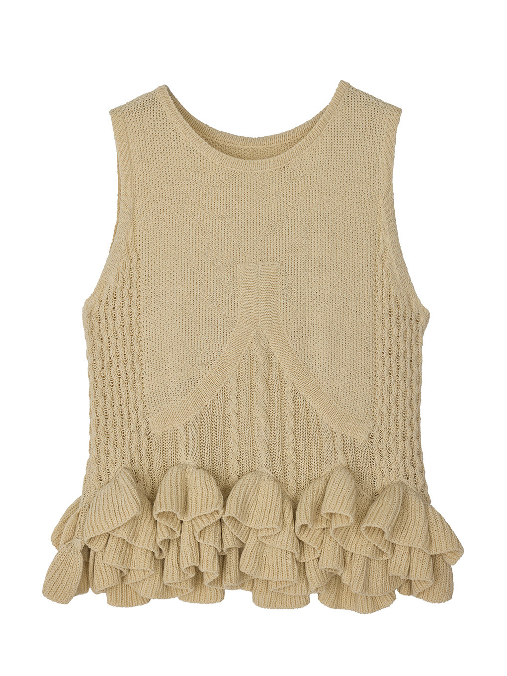 MILT RUFFLE KNIT TOP