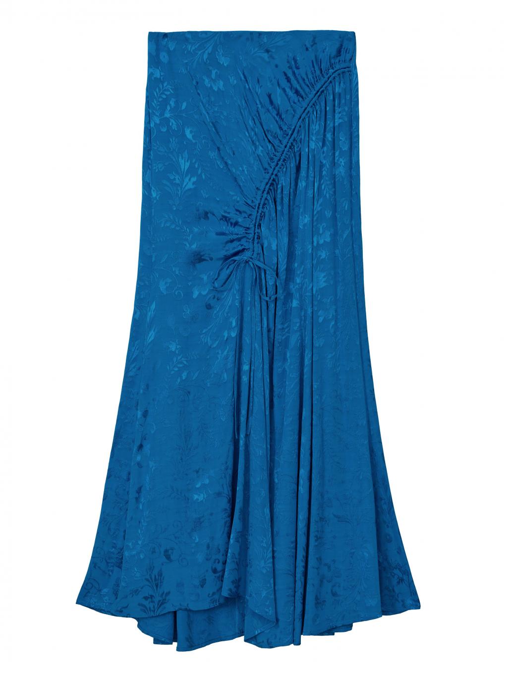 MEDI SATIN JACQUARD GATHER SKIRT