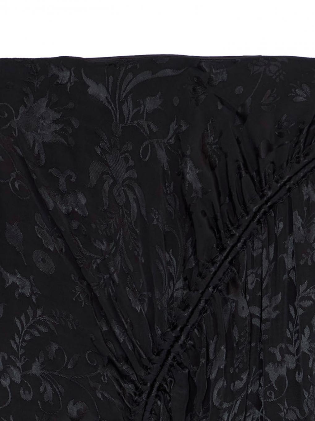 MEDI SATIN JACQUARD GATHER SKIRT