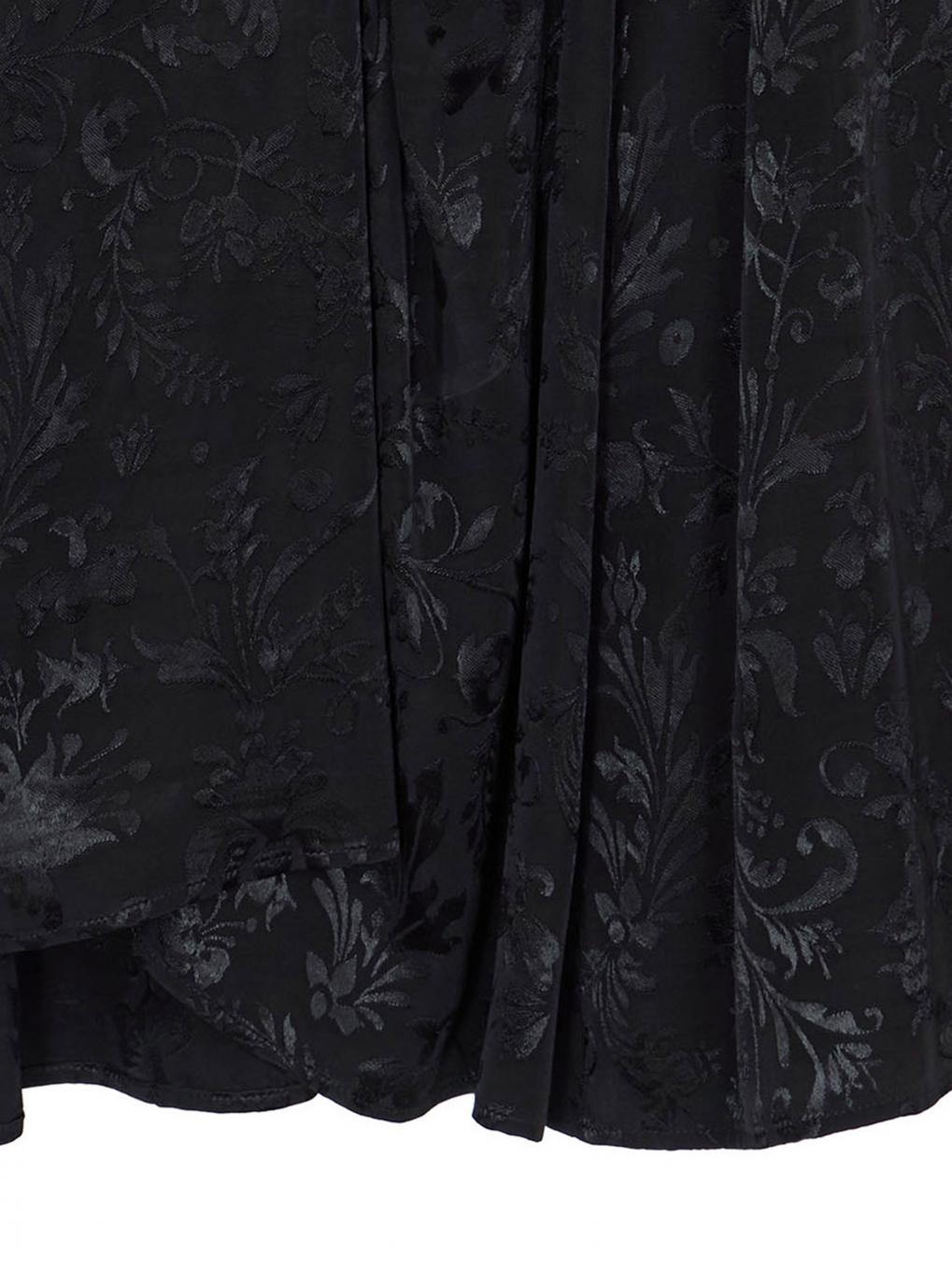 MEDI SATIN JACQUARD GATHER SKIRT