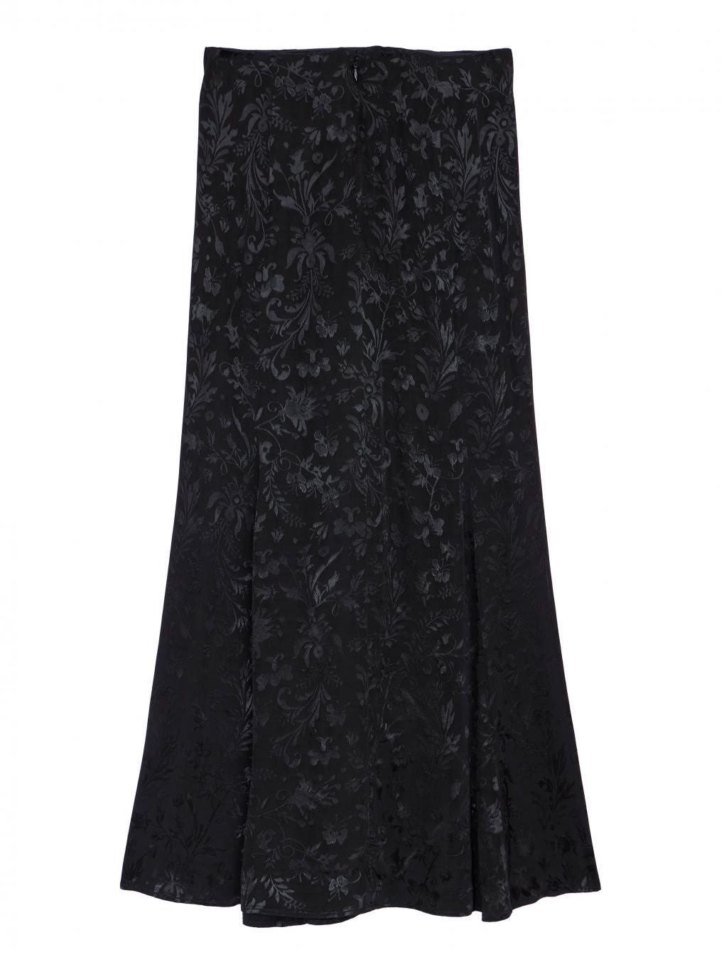 MEDI SATIN JACQUARD GATHER SKIRT