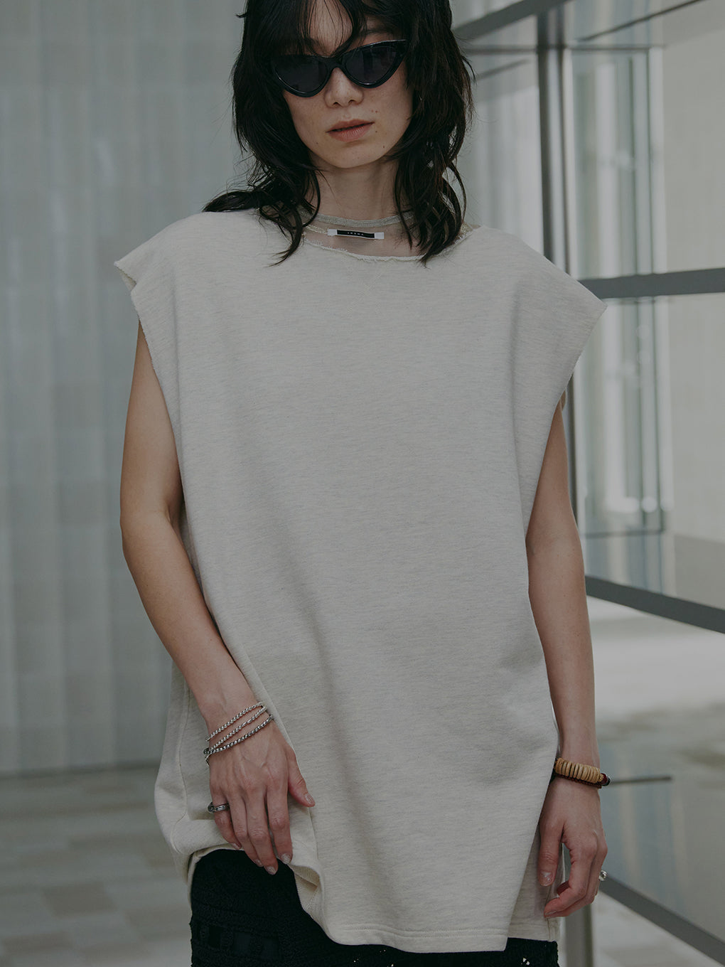 LAYERED URAKE OVER TANK TOP｜ノースリーブ